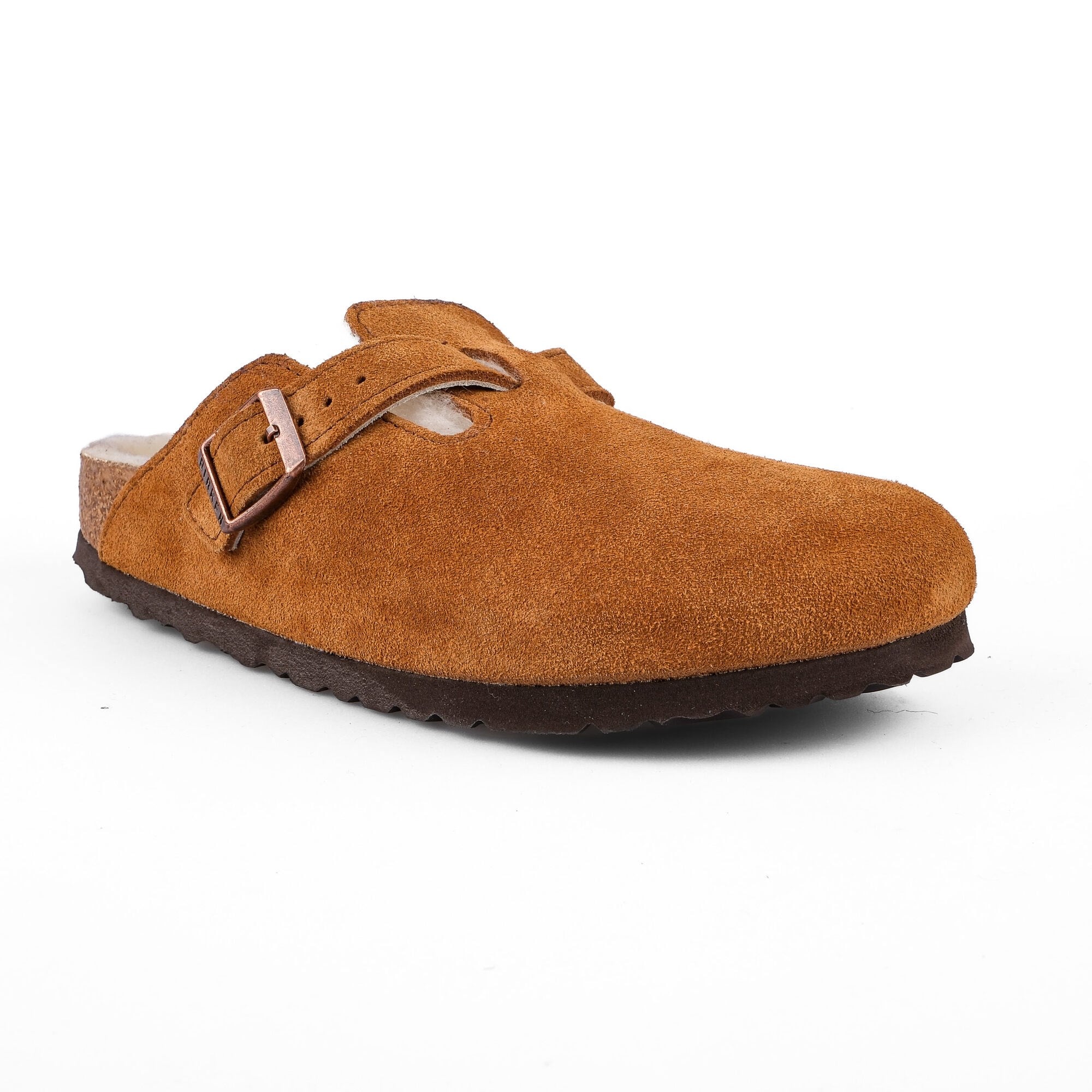 Birkenstock Unisex Kürklü Sabo Terlik Boston Shearling Mink 1001141 MINK - Birkenstock