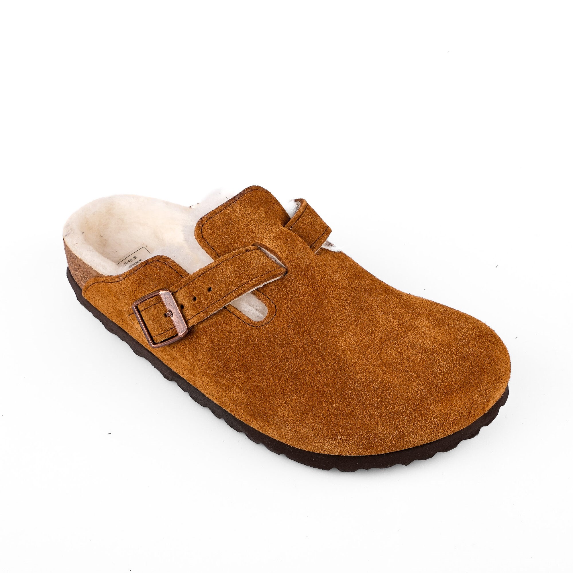Birkenstock Unisex Kürklü Sabo Terlik Boston Shearling Mink 1001141 MINK - Birkenstock