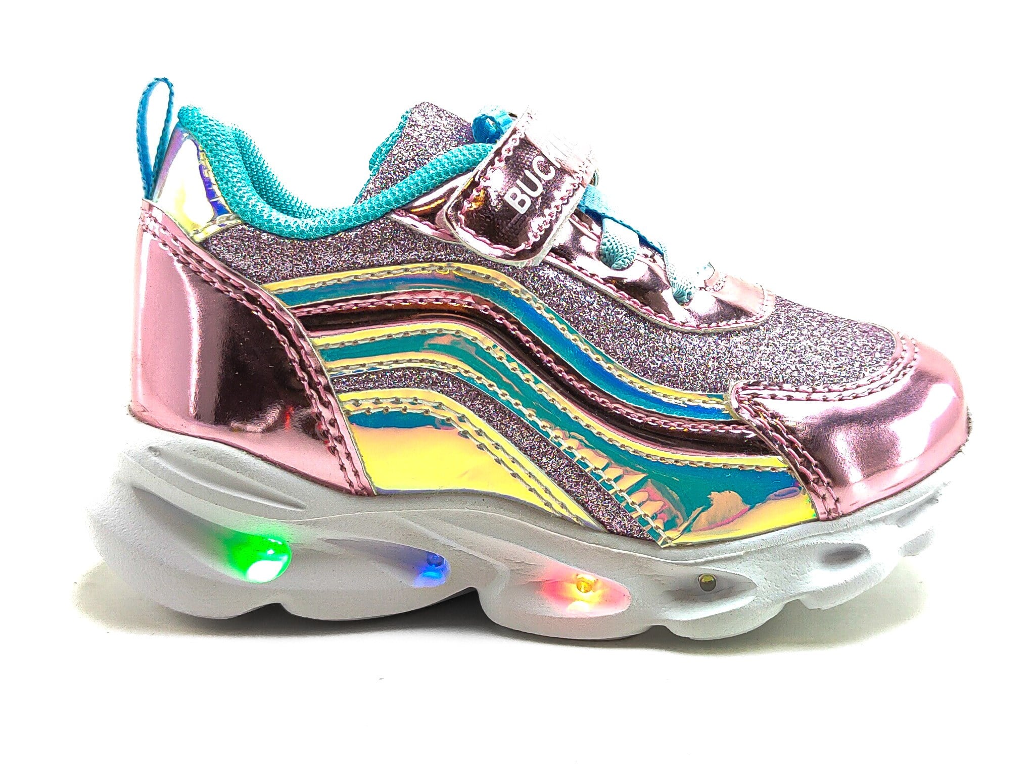 Buckhead Çocuk Işıklı Hologram Spor Ayakkabı 4430 PEMBE - Buckhead