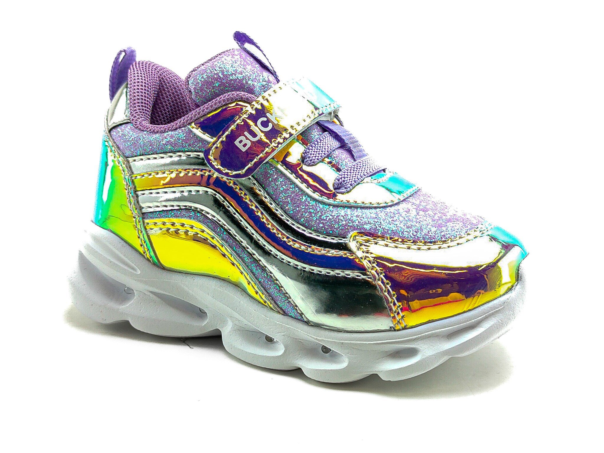 Buckhead Çocuk Işıklı Hologram Spor Ayakkabı 4430 LİLA - Buckhead