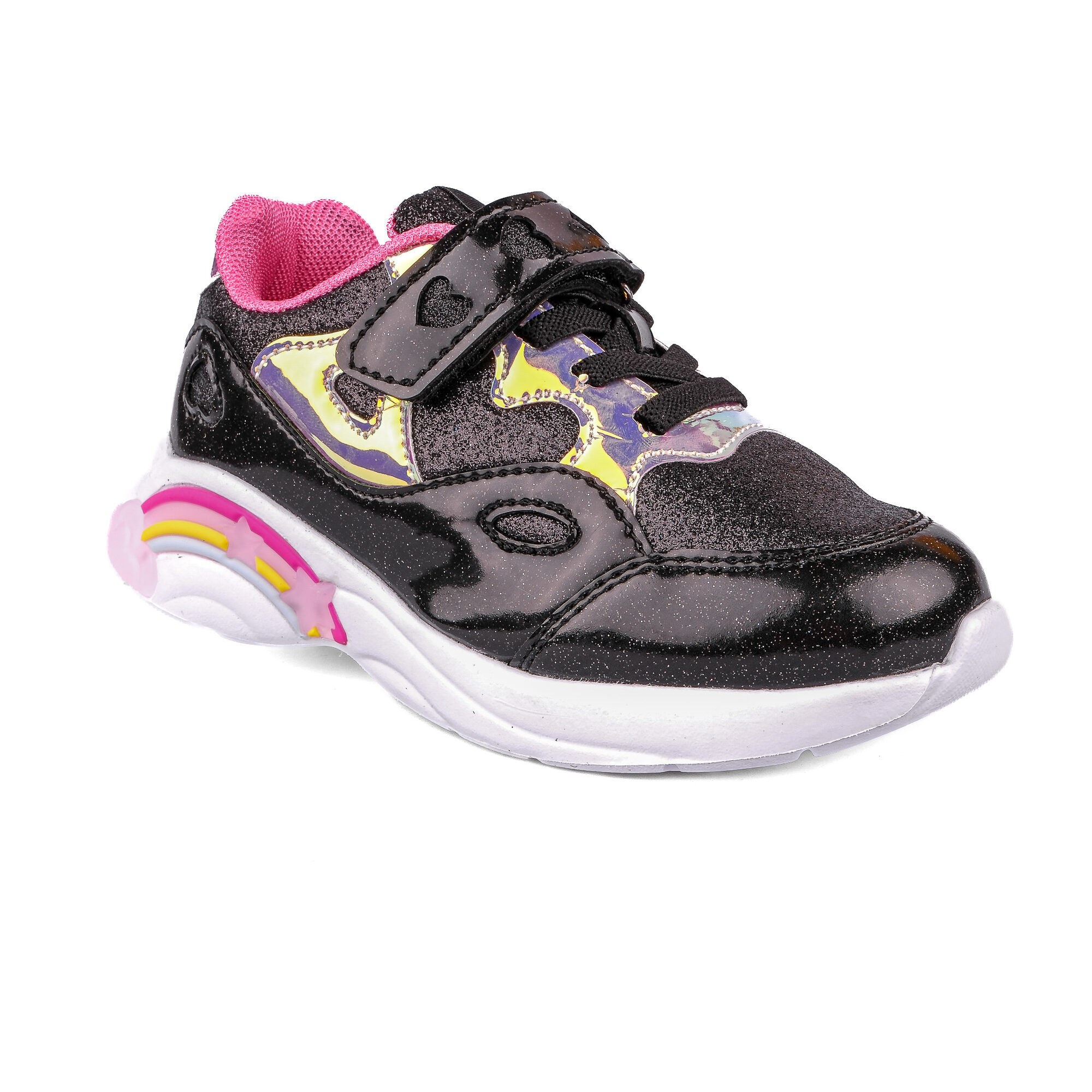 Buckhead Çocuk Işıklı Spor Ayakkabı Diana 4348 SİYAH-PEMBE - Buckhead