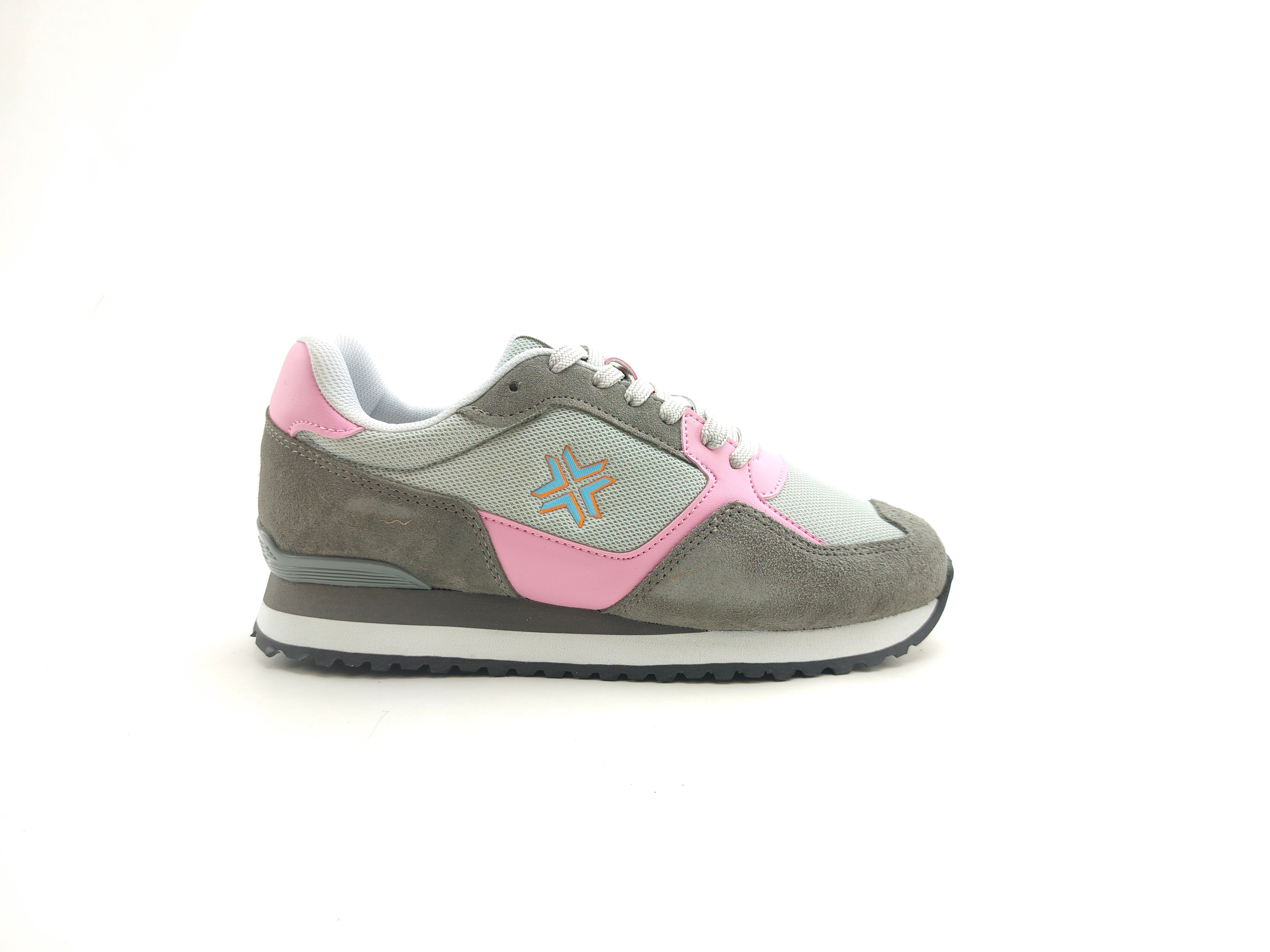 Buckhead Spor Kadın Ayakkabı Fundamental 4021 GRİ - PEMBE - Buckhead
