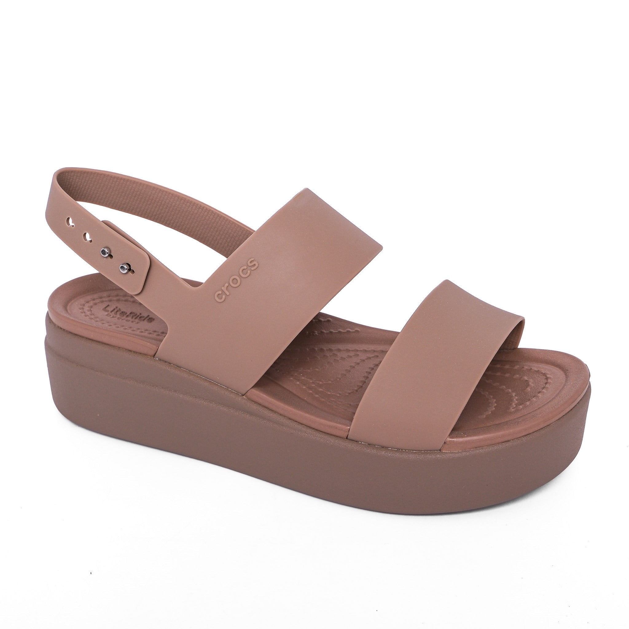 Crocs Kadın Sandalet Brooklyn Low Wedge 206453 LATTE - Crocs