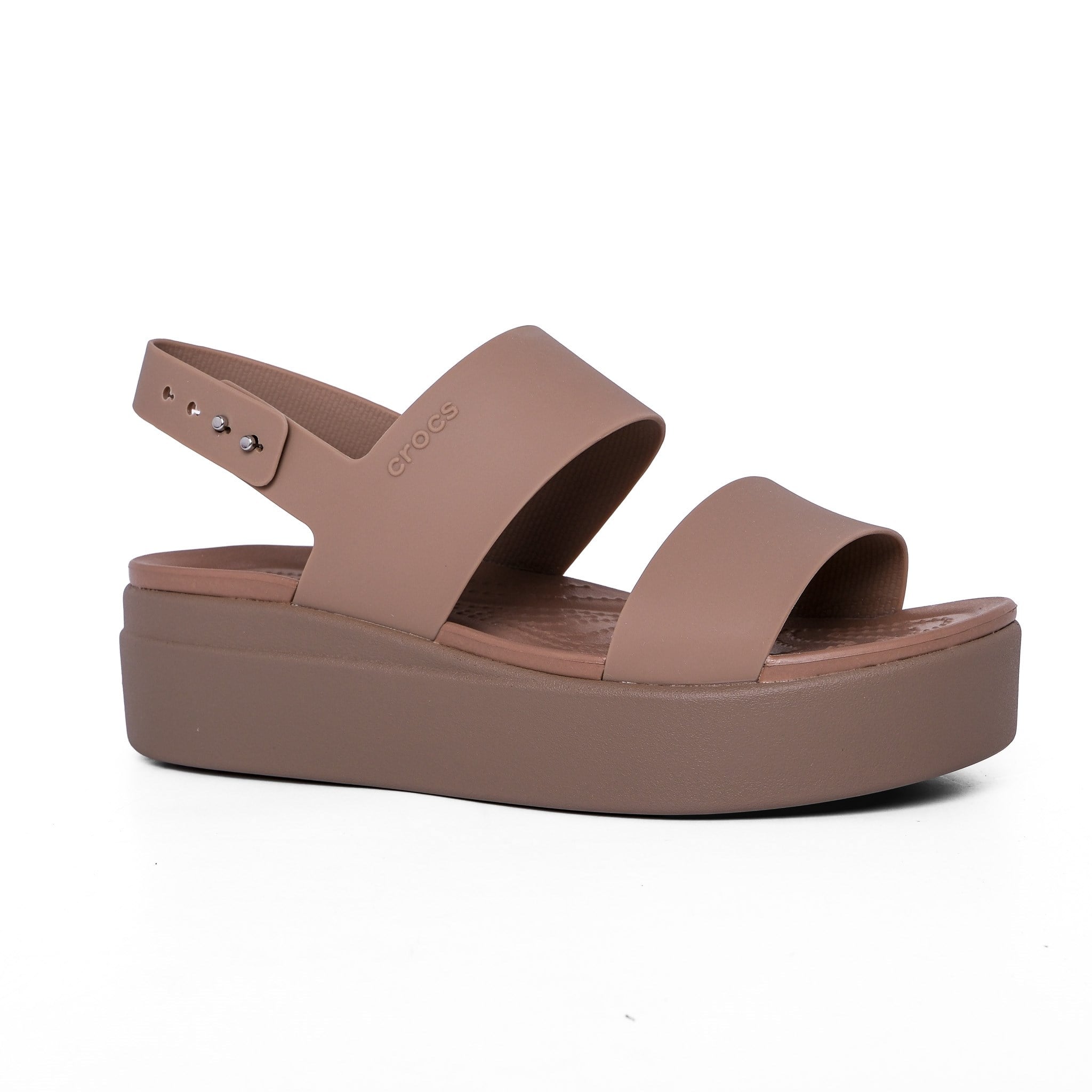 Crocs Kadın Sandalet Brooklyn Low Wedge 206453 LATTE - Crocs
