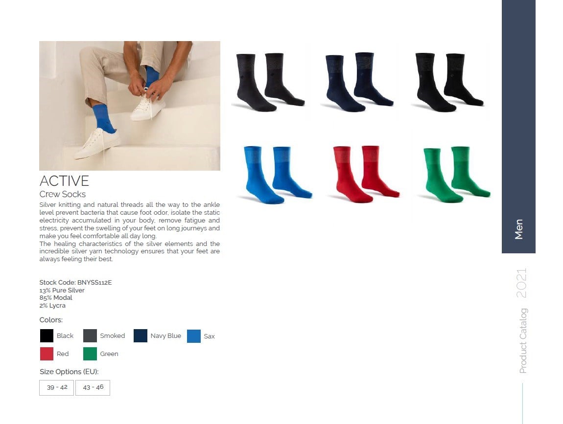Diyabetik Çorap Unisex Gümüş 13 SİYAH - OrtoPlus
