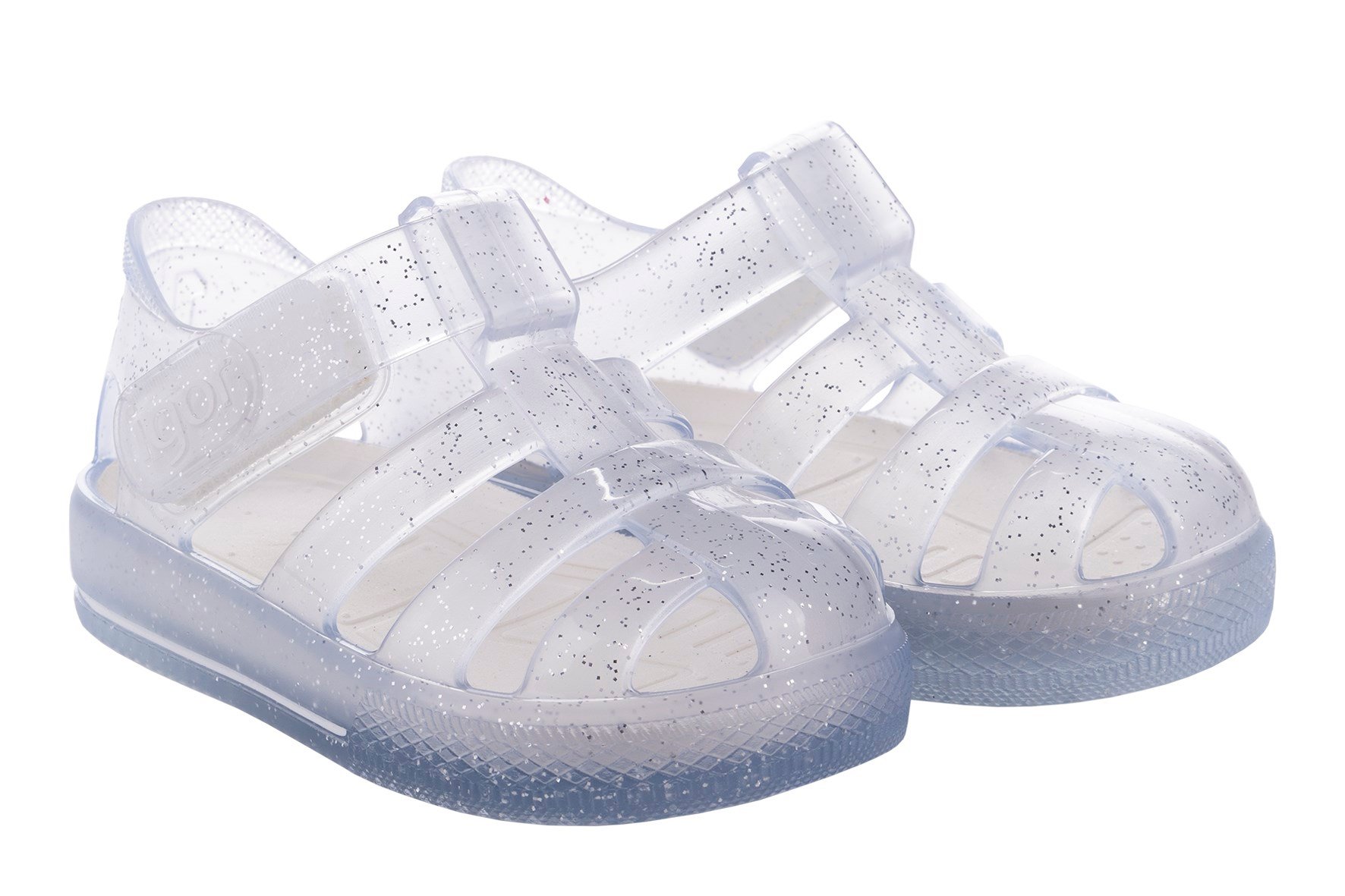 Igor Çocuk Sandalet Star Glitter Cırtlı S10265 TRANSPARENTE/TRANSPARENT - Igor