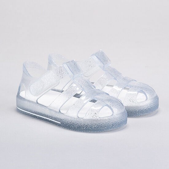 Igor Çocuk Sandalet Star Glitter Cırtlı S10265 TRANSPARENTE/TRANSPARENT - Igor