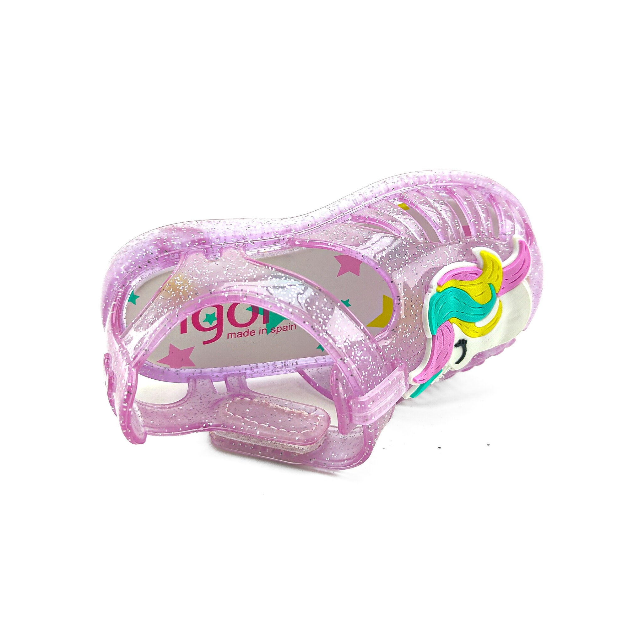 Igor Çocuk Sandalet Tobby Gloss Unicornio S10309 MALVA GLITTER - Igor