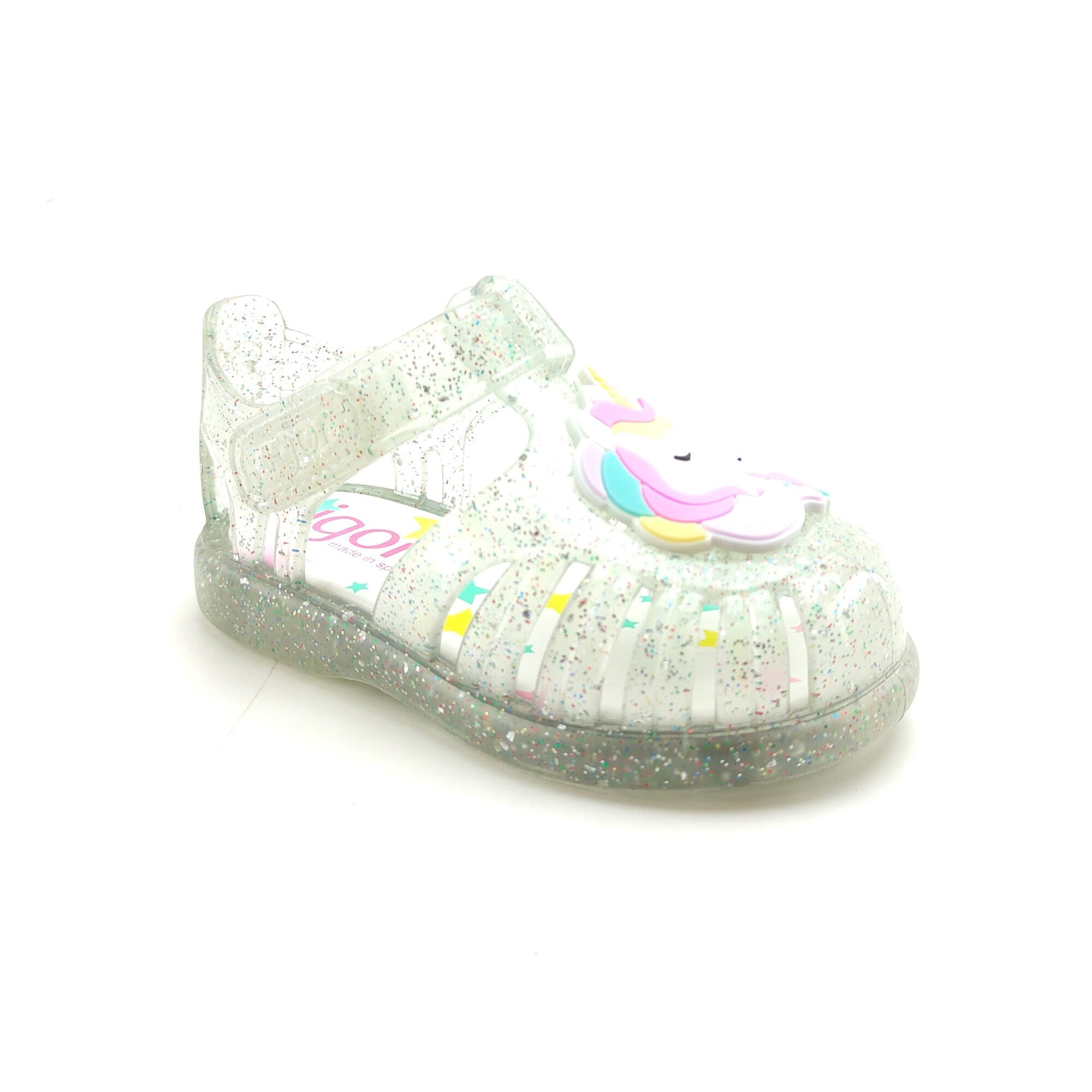 Igor Çocuk Sandalet Tobby Unicornio 10341 TRANS.MULTI GLITTER - Igor