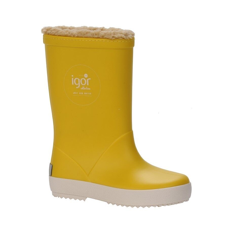 Igor Kürklü Yağmur Çizmesi Splash Nautico Borreguito W10207 AMARİLLO / YELLOW - Igor