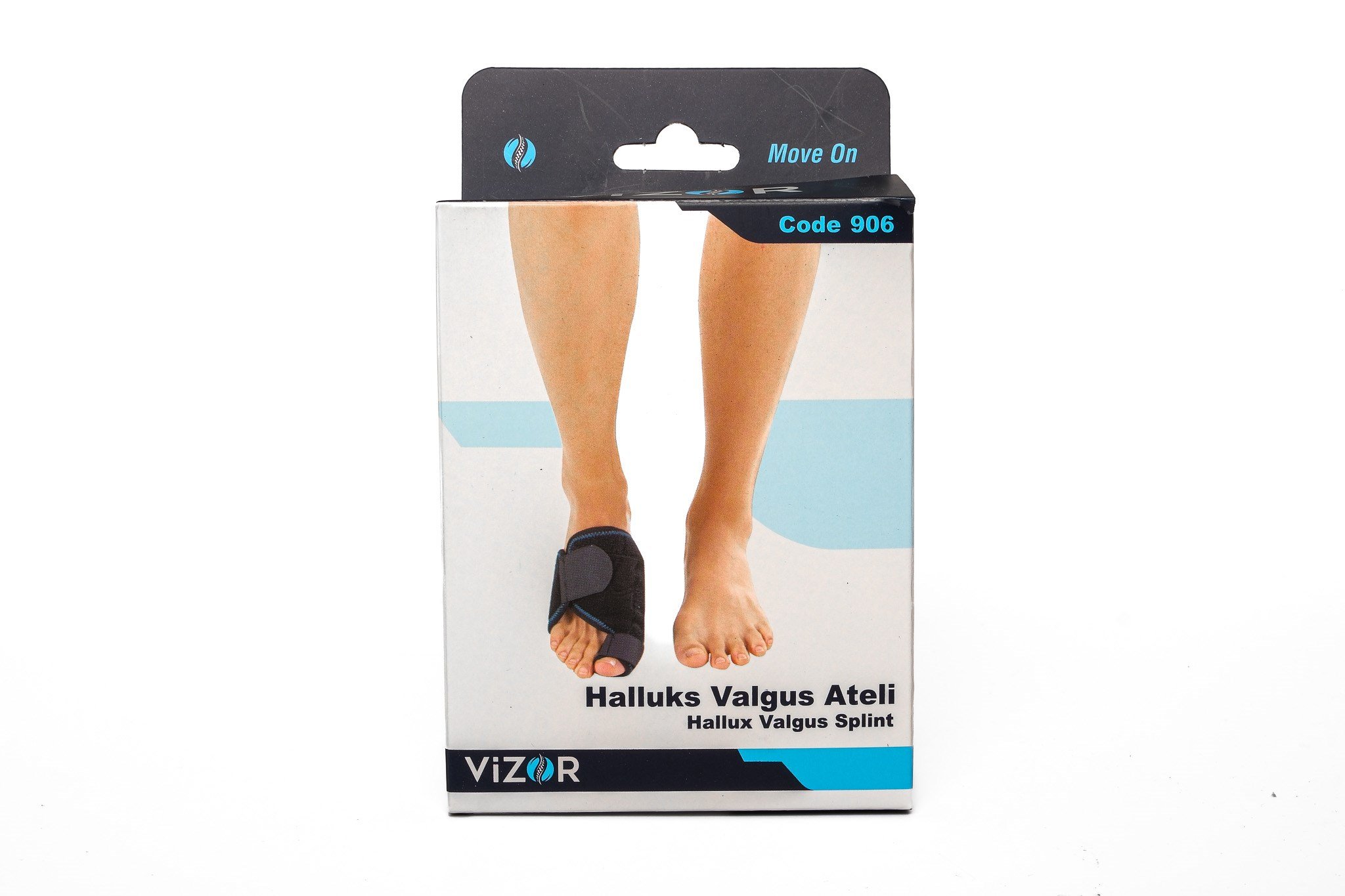 Kemik Çıkıntısı Halluk Valgus Gece Ateli Sağ Ayak Vizor 906 SİYAH - Icemen