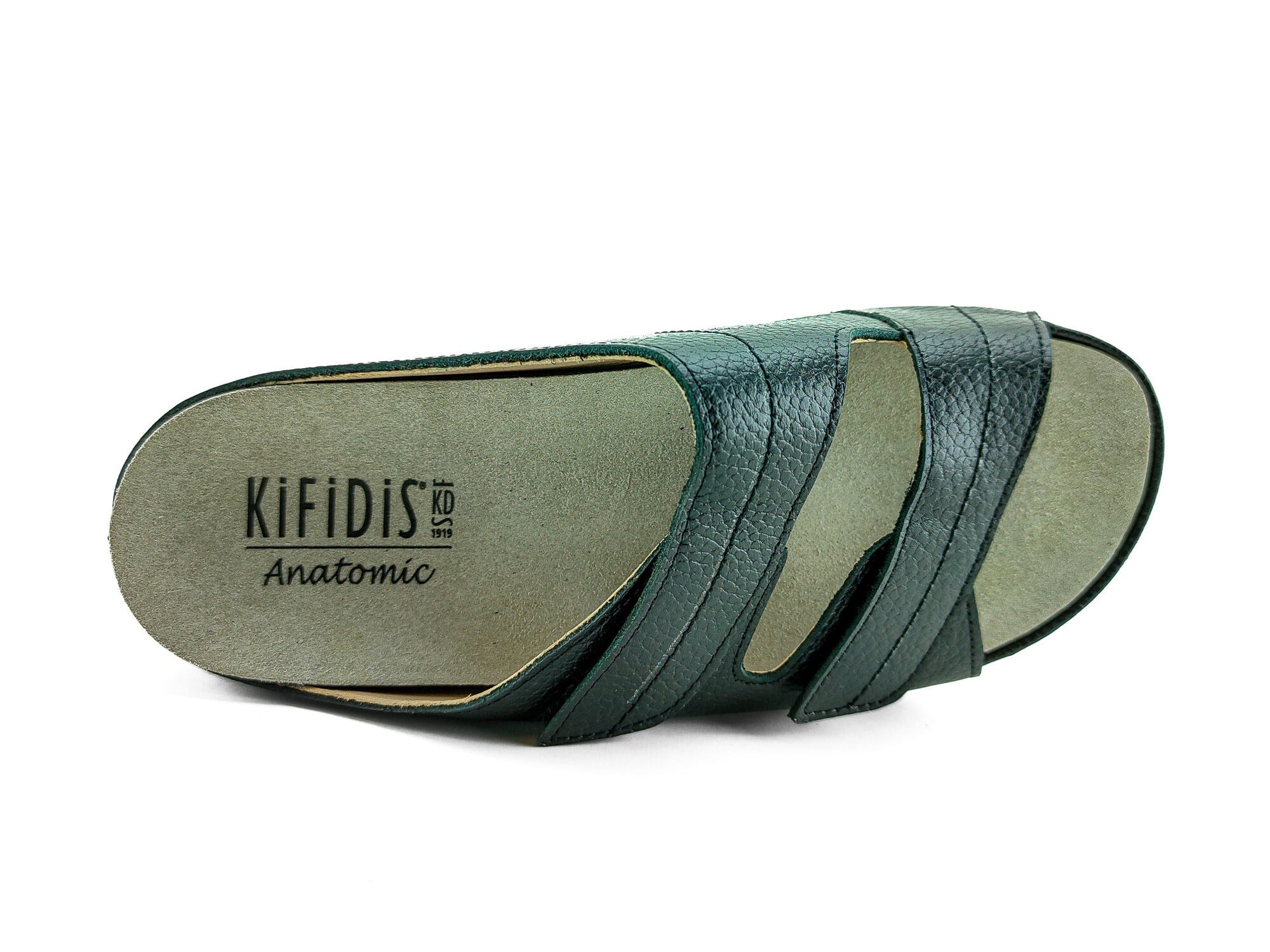 Kifidis Anatomik Tabanı Çıkan Kadın Deri Terlik 1021 SİYAH - Kifidis