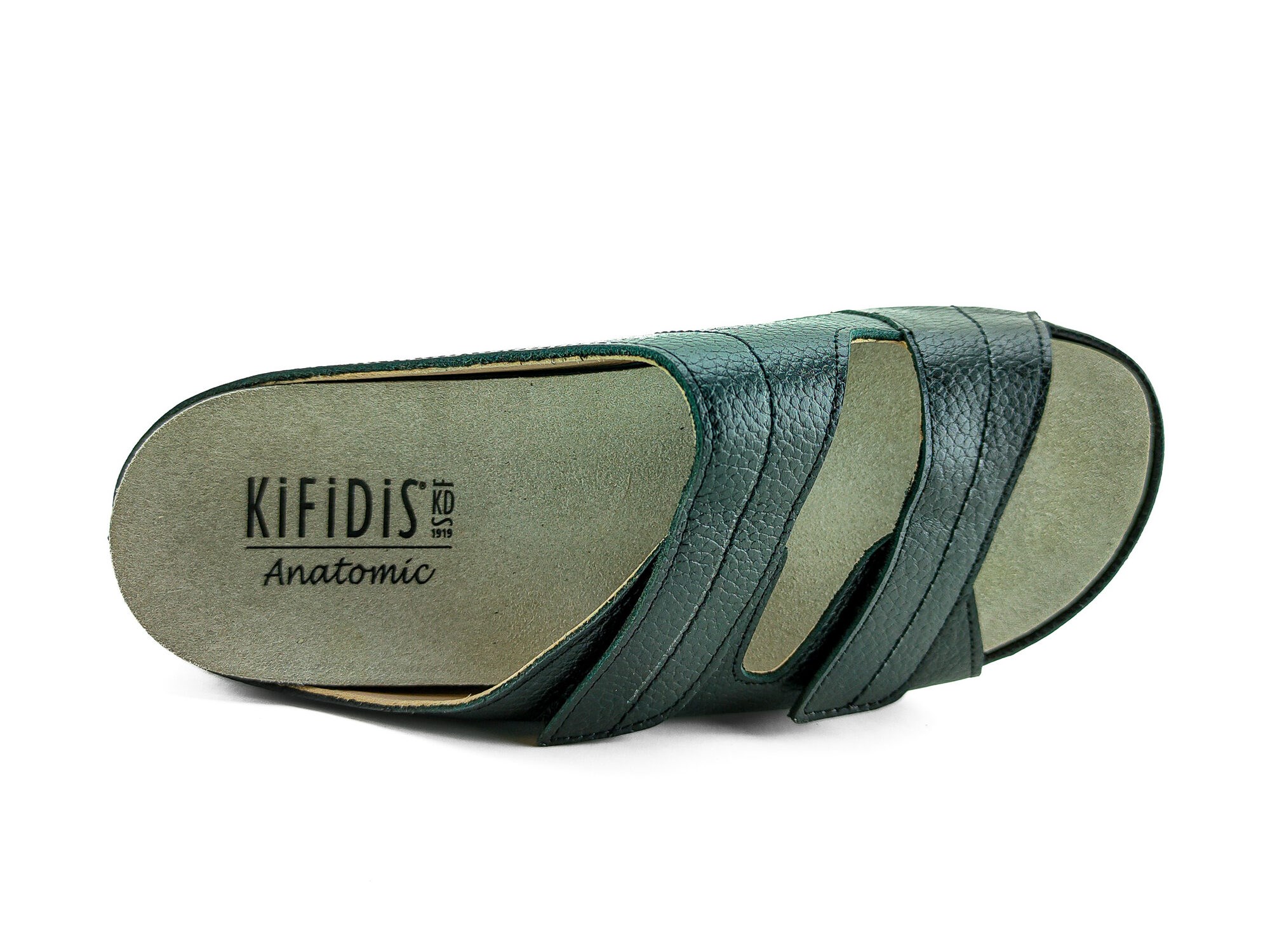 Kifidis Anatomik Tabanı Çıkan Kadın Deri Terlik 1021 SİYAH - Kifidis