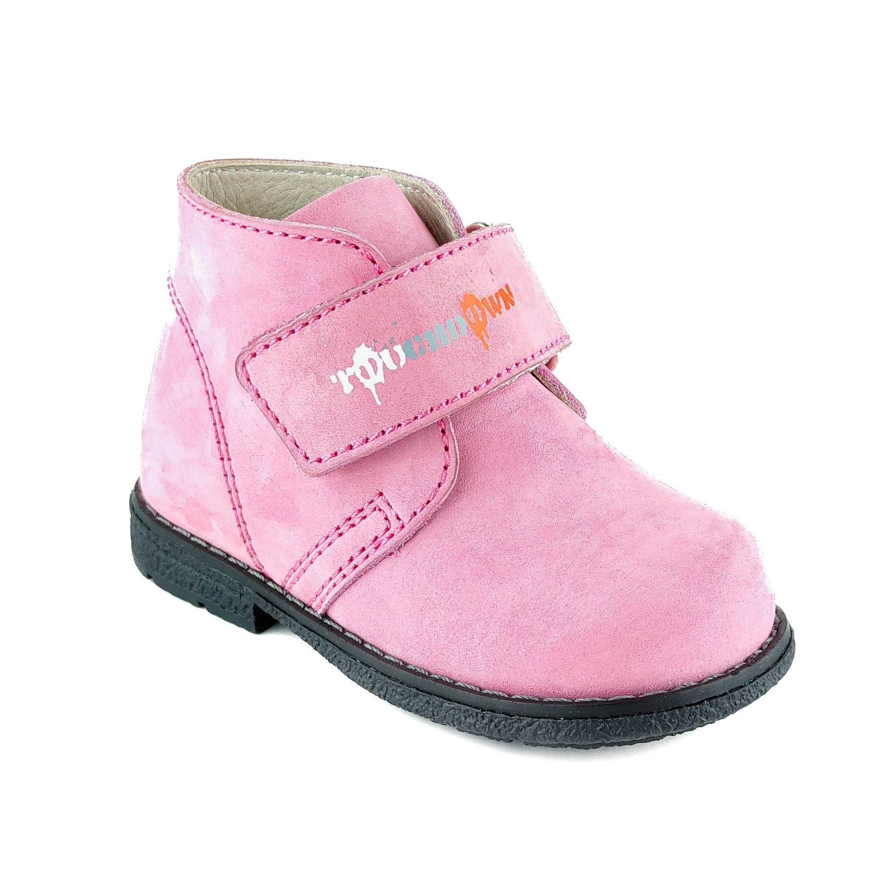 Ortopedia Deri Ortopedik Bebe Bot K 373-1 PEMBE NUBUK - Ortopedia