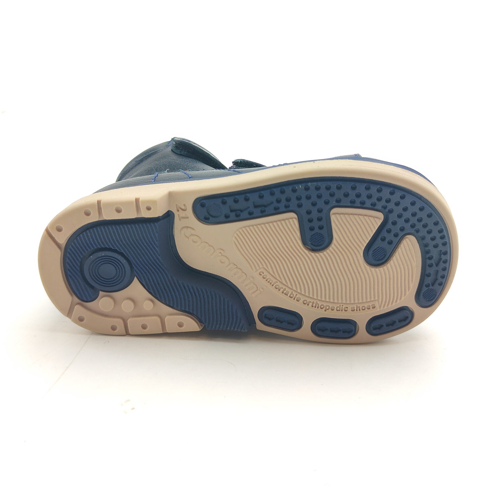 Ortoplus Deri Ortopedik AFO Sandalet F C718 LACİVERT - OrtoPlus