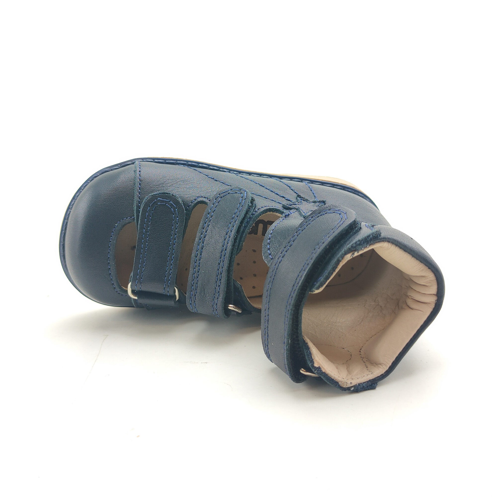 Ortoplus Deri Ortopedik AFO Sandalet F C718 LACİVERT - OrtoPlus