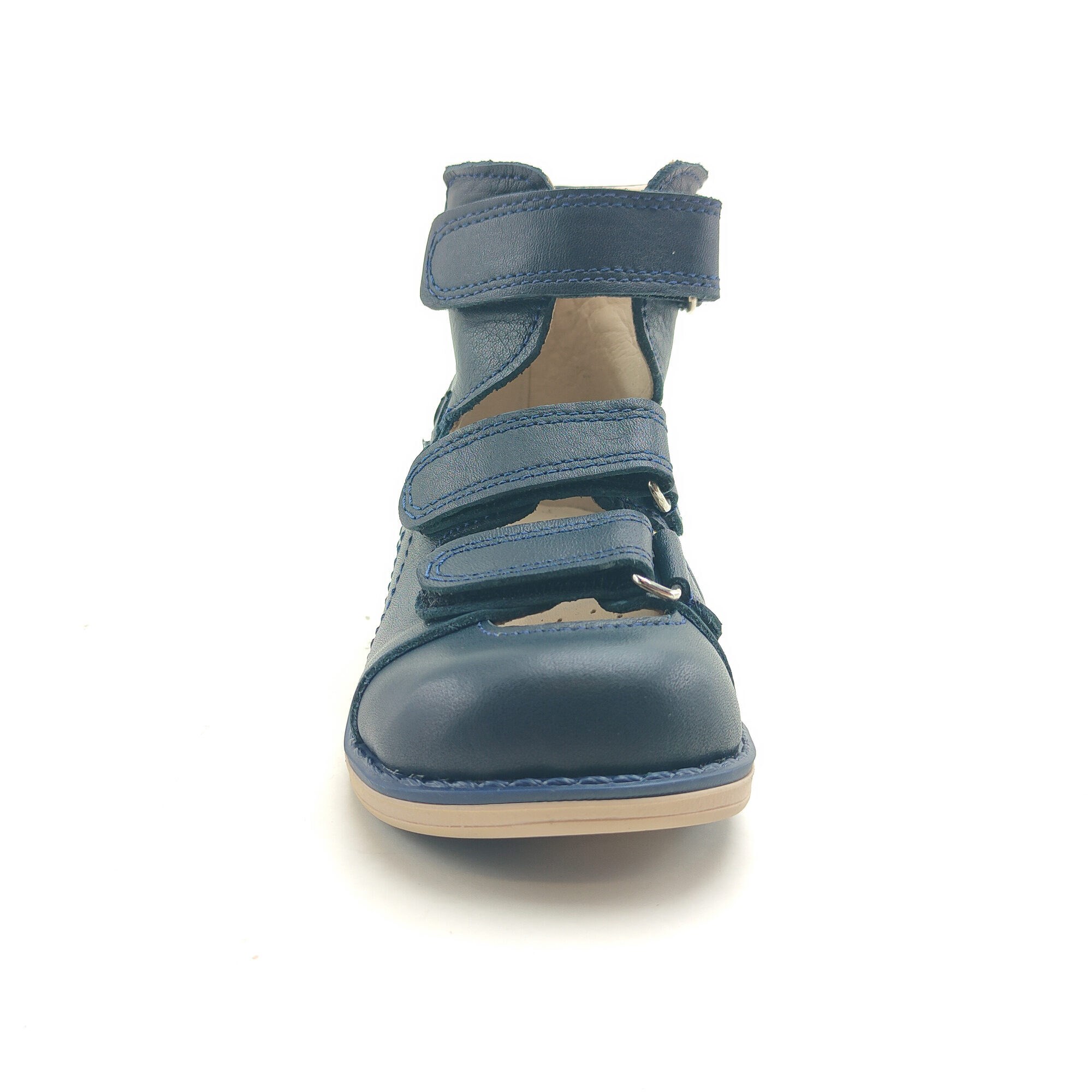 Ortoplus Deri Ortopedik AFO Sandalet F C718 LACİVERT - OrtoPlus