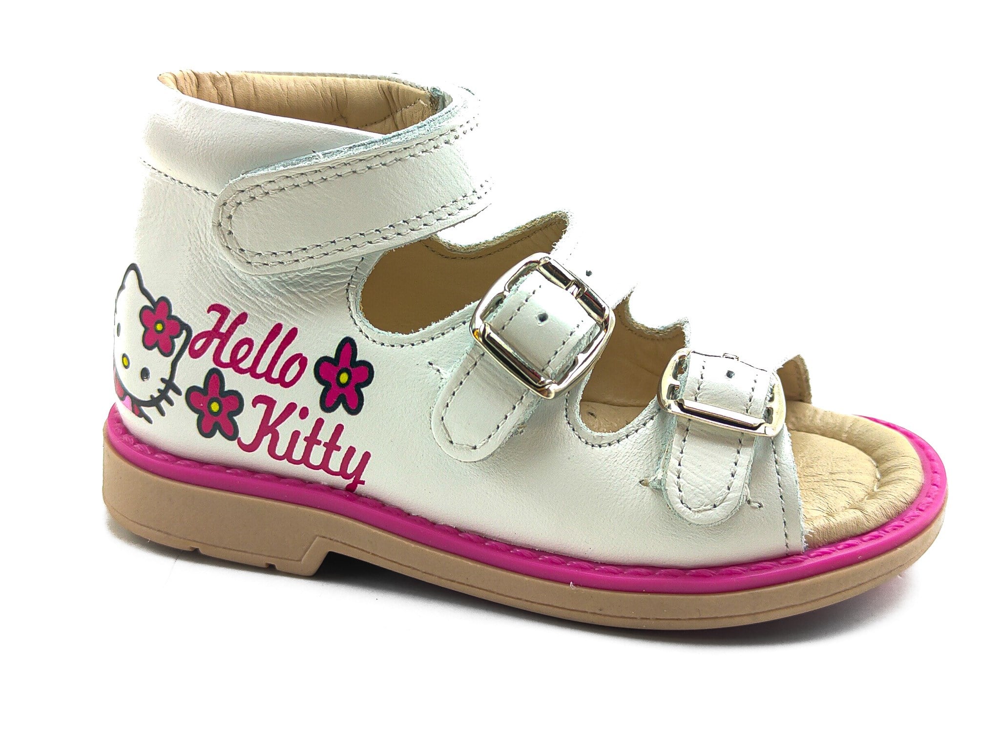 Ortoplus Deri Ortopedik Bebe Sandalet K C725 HELLO KİTTY - OrtoPlus