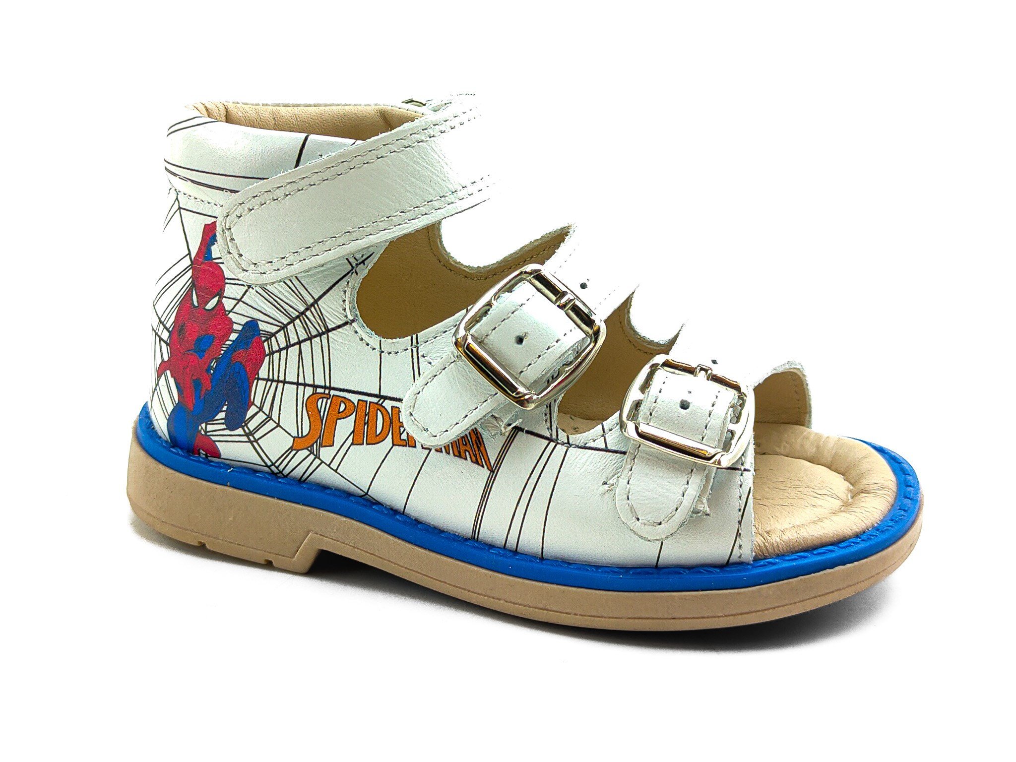 Ortoplus Deri Ortopedik Bebe Sandalet K C725 SPİDERMAN - OrtoPlus