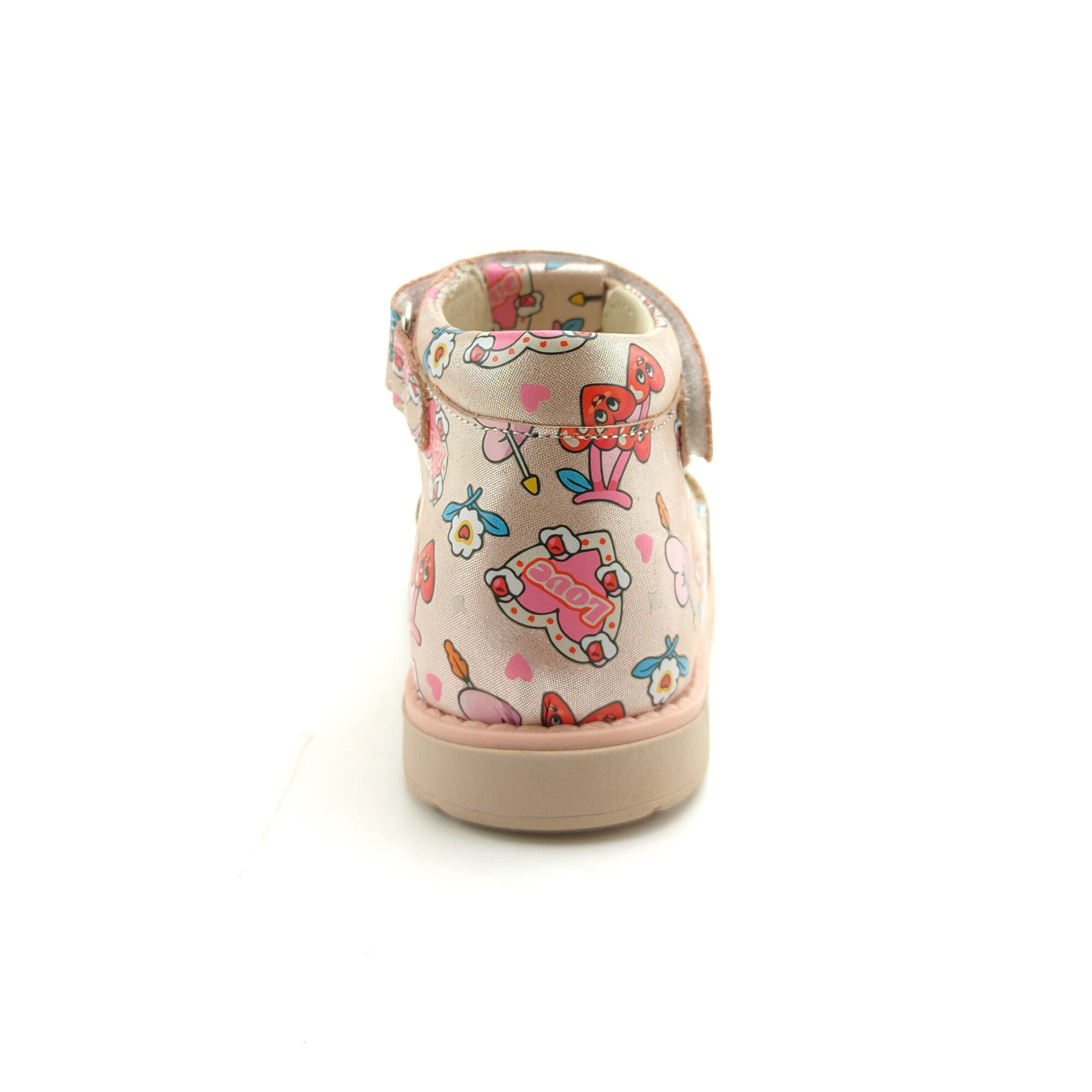 Ortoplus Deri Ortopedik Bebe Sandalet K C634 PUDRA - KALPLİ - OrtoPlus