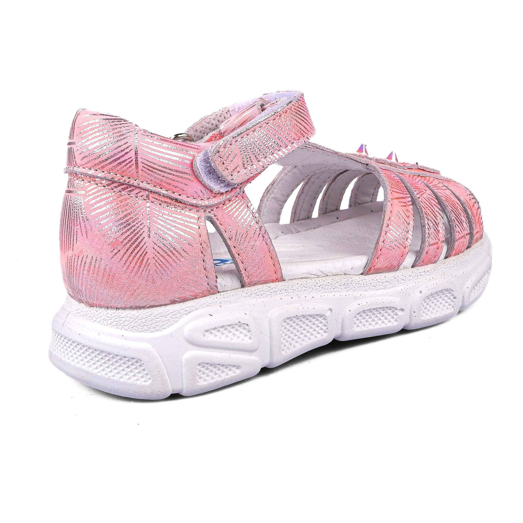 Ortoplus Deri Ortopedik Bebe Sandalet K OZ254 PEMBE - OrtoPlus