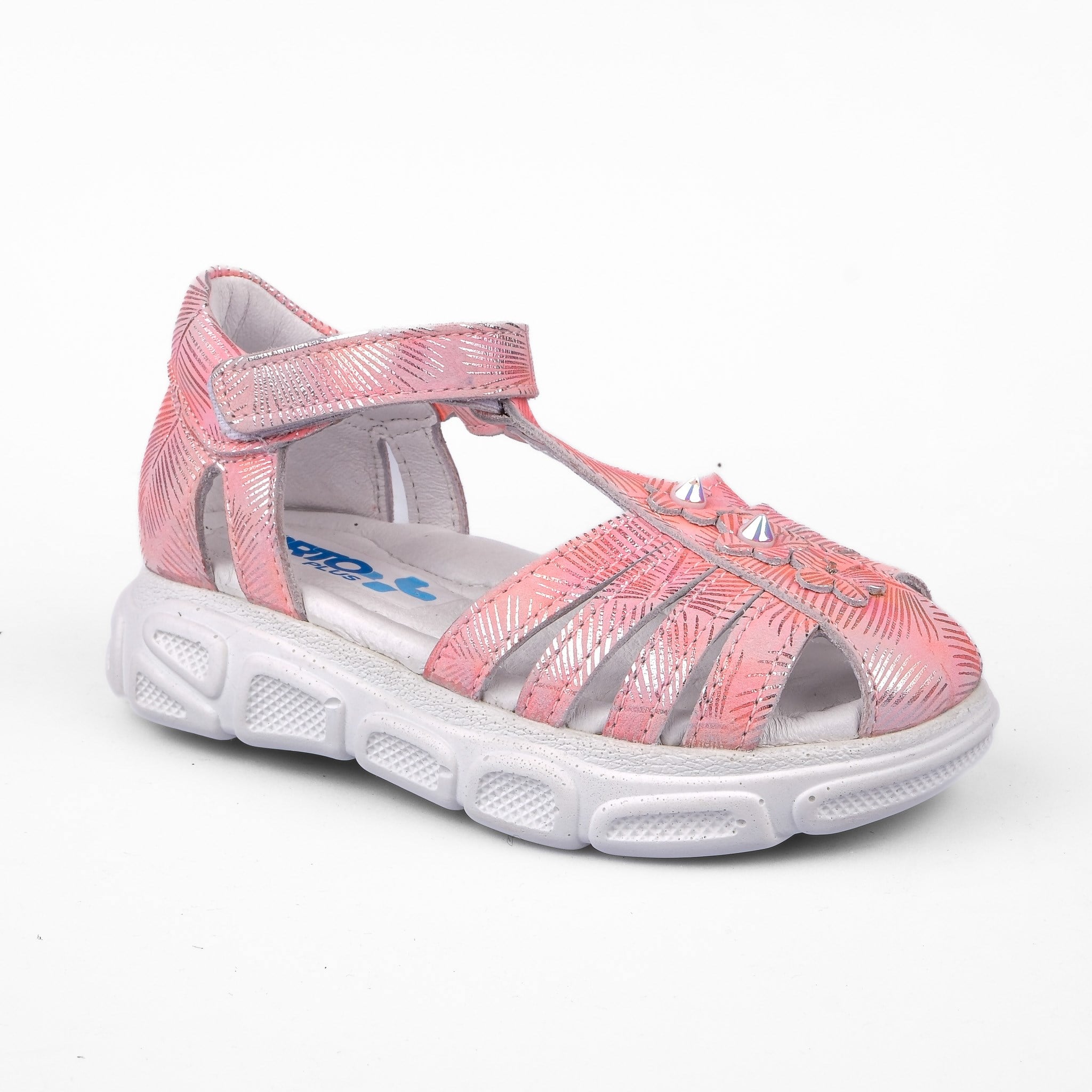 Ortoplus Deri Ortopedik Bebe Sandalet K OZ254 PEMBE - OrtoPlus