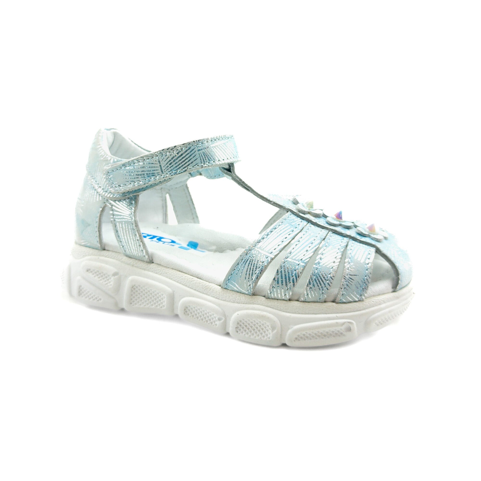 Ortoplus Deri Ortopedik Bebe Sandalet K OZ254 AÇIK MAVİ - OrtoPlus
