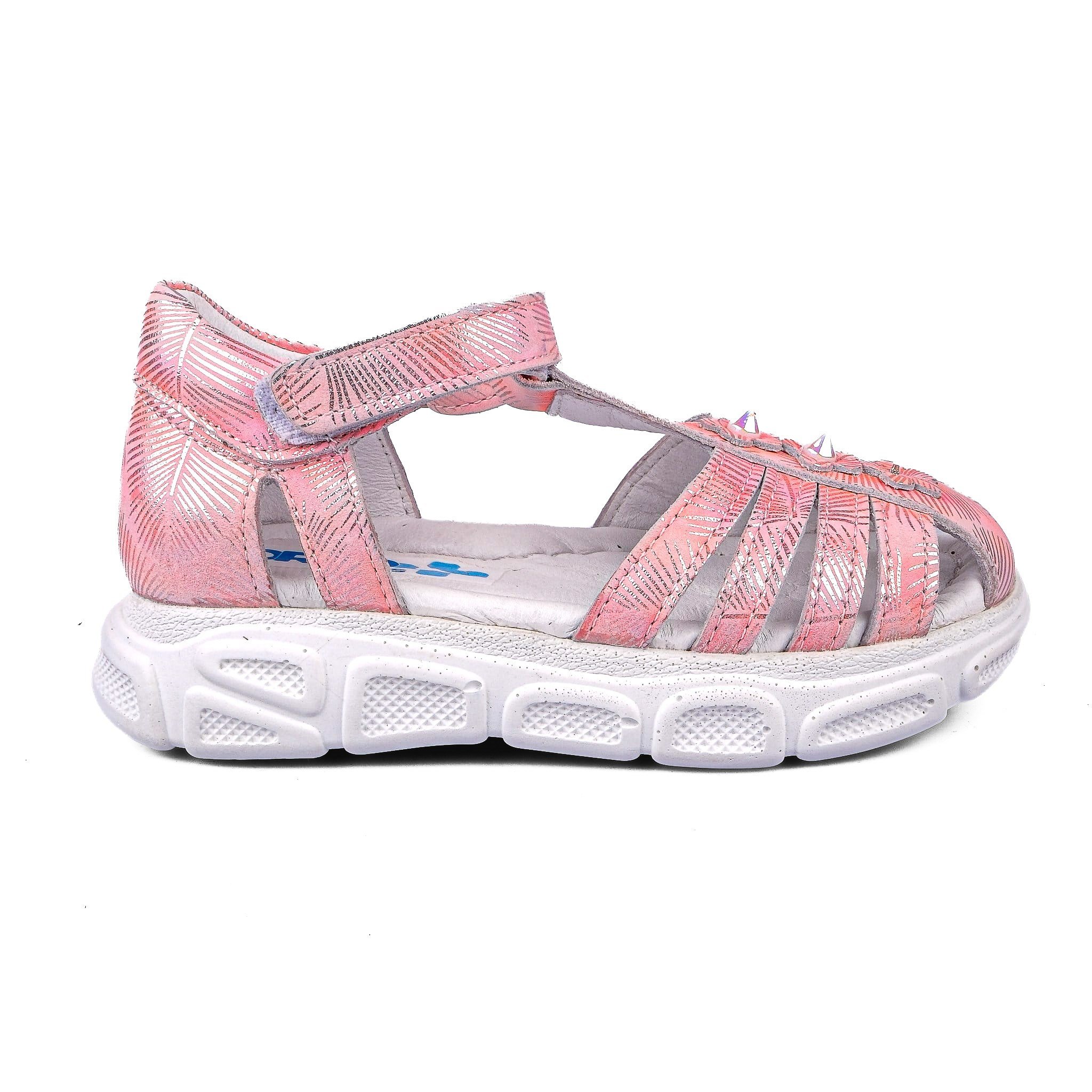 Ortoplus Deri Ortopedik Bebe Sandalet K OZ254 PEMBE - OrtoPlus