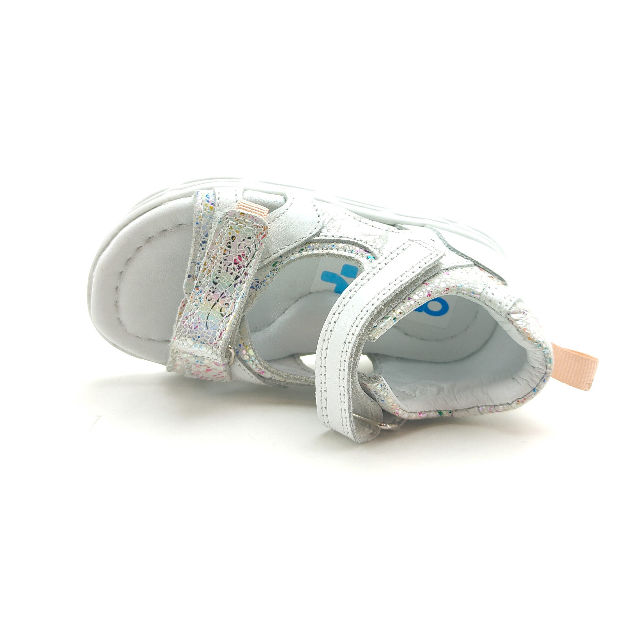 Ortoplus Deri Ortopedik Bebe Sandalet K OZ256 BEYAZ SİMLİ - OrtoPlus