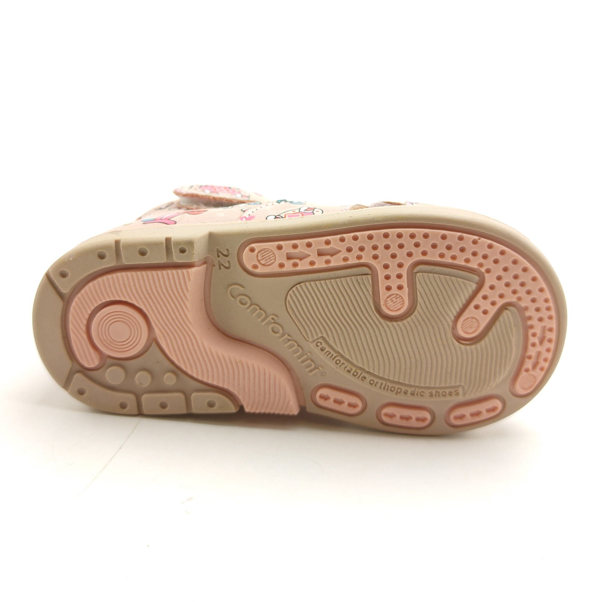 Ortoplus Deri Ortopedik Bebe Sandalet K C634 PUDRA - KALPLİ - OrtoPlus