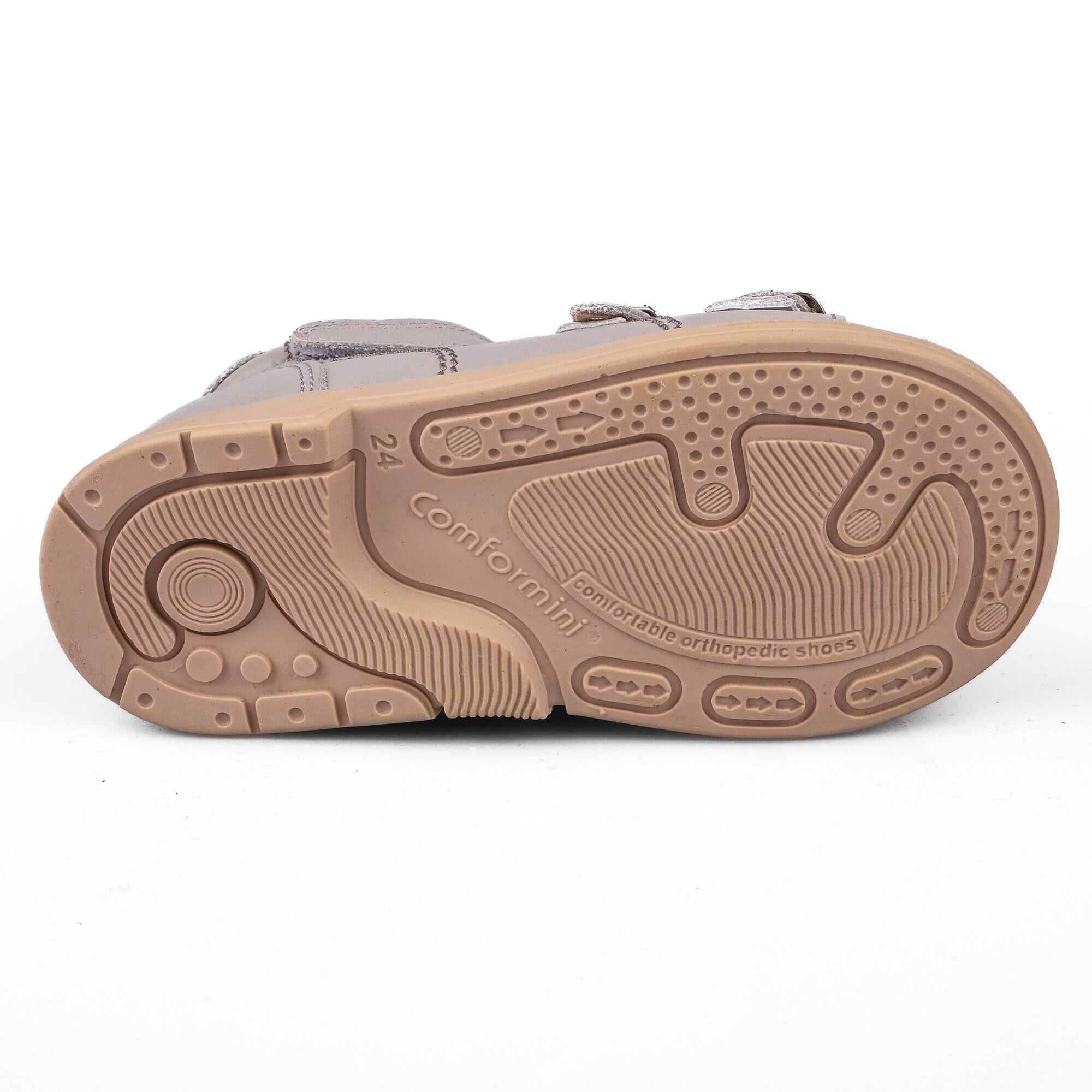 Ortoplus Deri Ortopedik Bebe Sandalet K C646-1 AÇIK GRİ - OrtoPlus