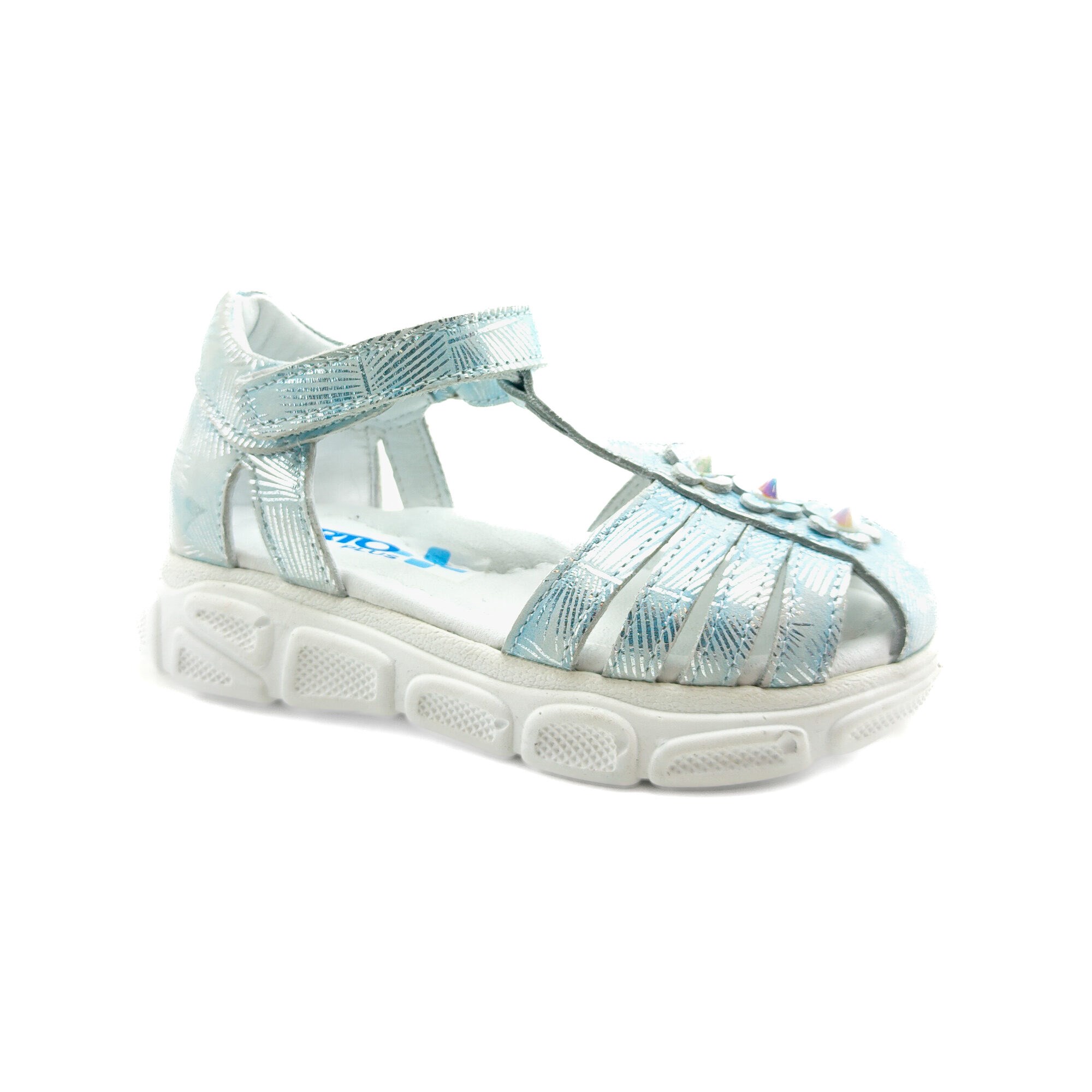 Ortoplus Deri Ortopedik Bebe Sandalet K OZ254 AÇIK MAVİ - OrtoPlus