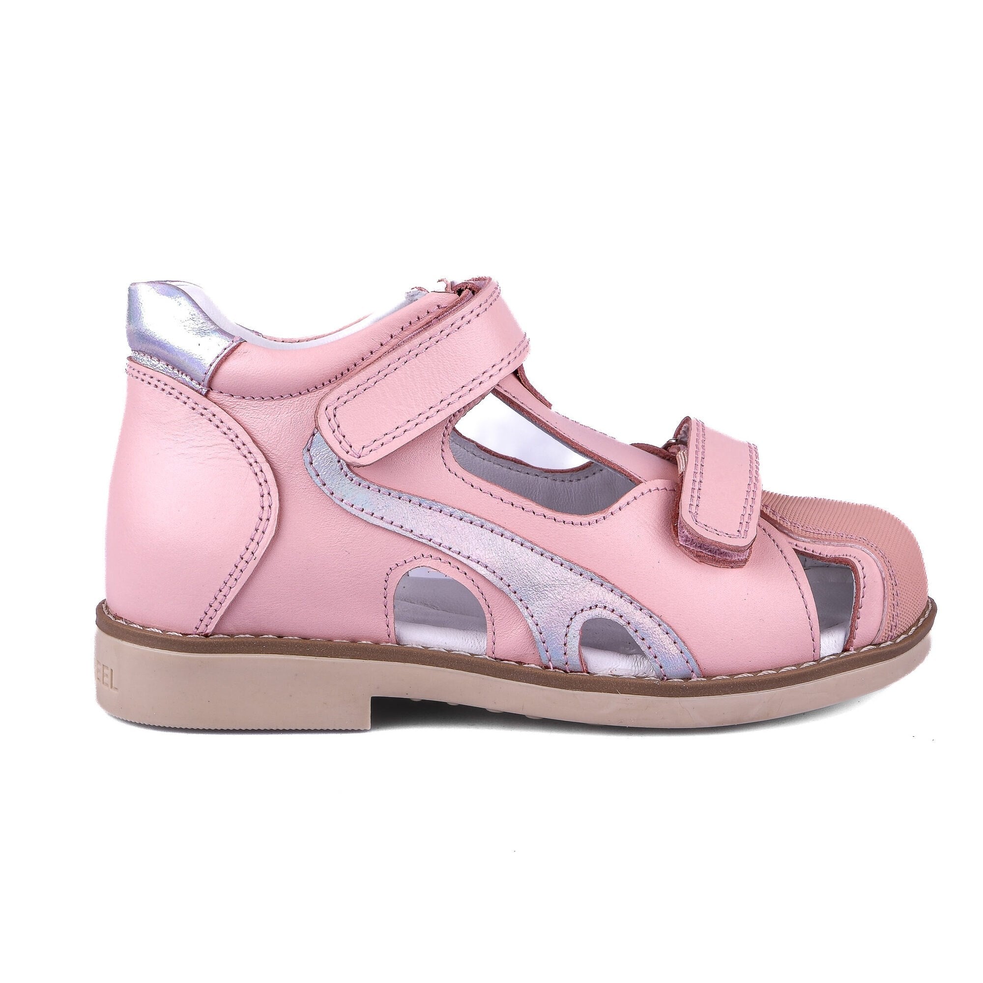 Ortoplus Deri Ortopedik Çocuk Sandalet F OZ501 PUDRA - OrtoPlus