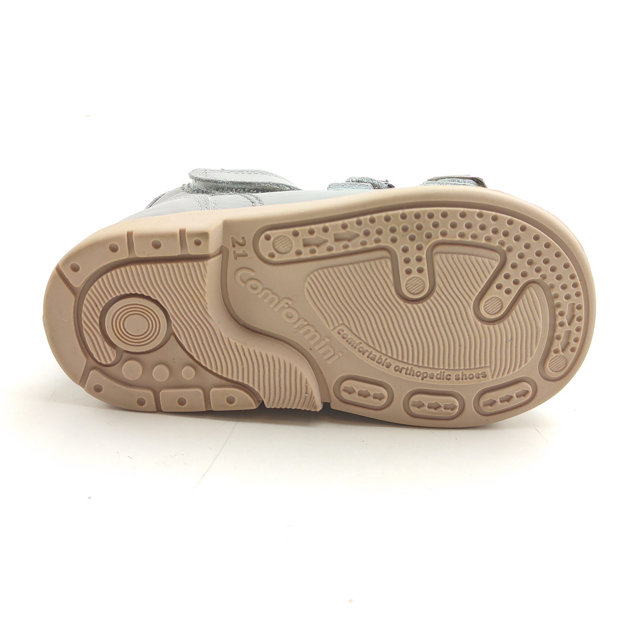 Ortoplus Deri Ortopedik Çocuk Sandalet P C646-1 AÇIK GRİ - OrtoPlus