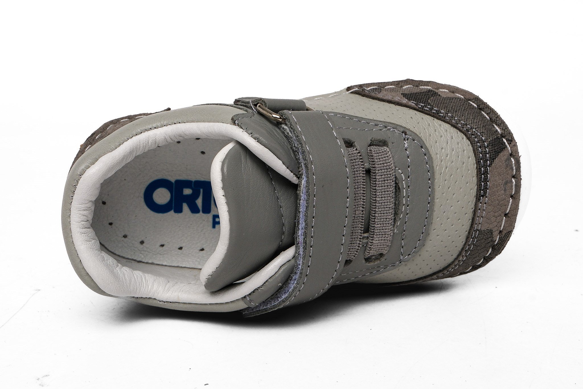 Ortoplus Deri Ortopedik İlk Adım Ayakkabı İ SB116 GRİ - OrtoPlus