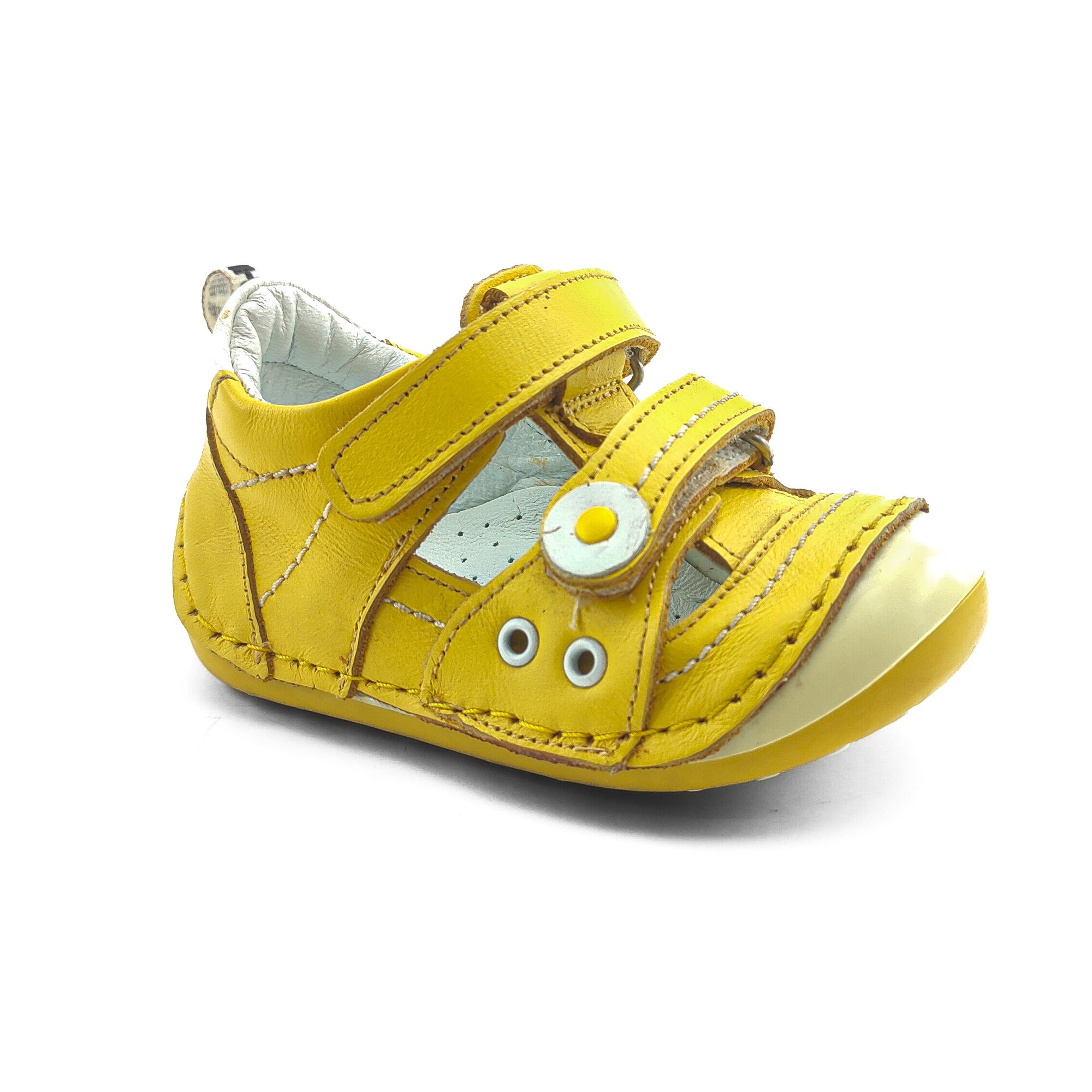 Ortoplus Deri Ortopedik İlk Adım Sandalet İ OZ255 SARI - OrtoPlus