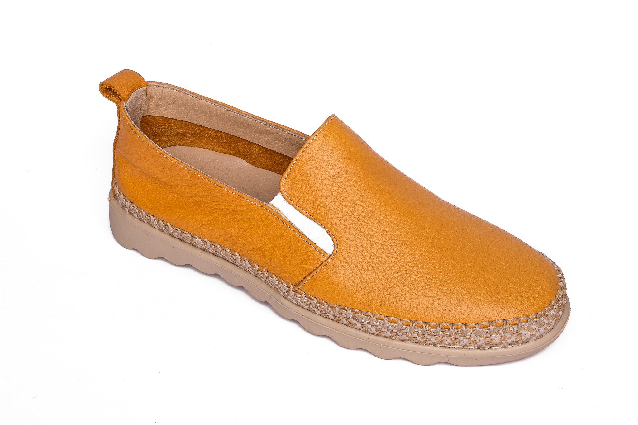 Ortoplus Deri Ortopedik Kadın Ayakkabı EV2812 SARI - OrtoPlus