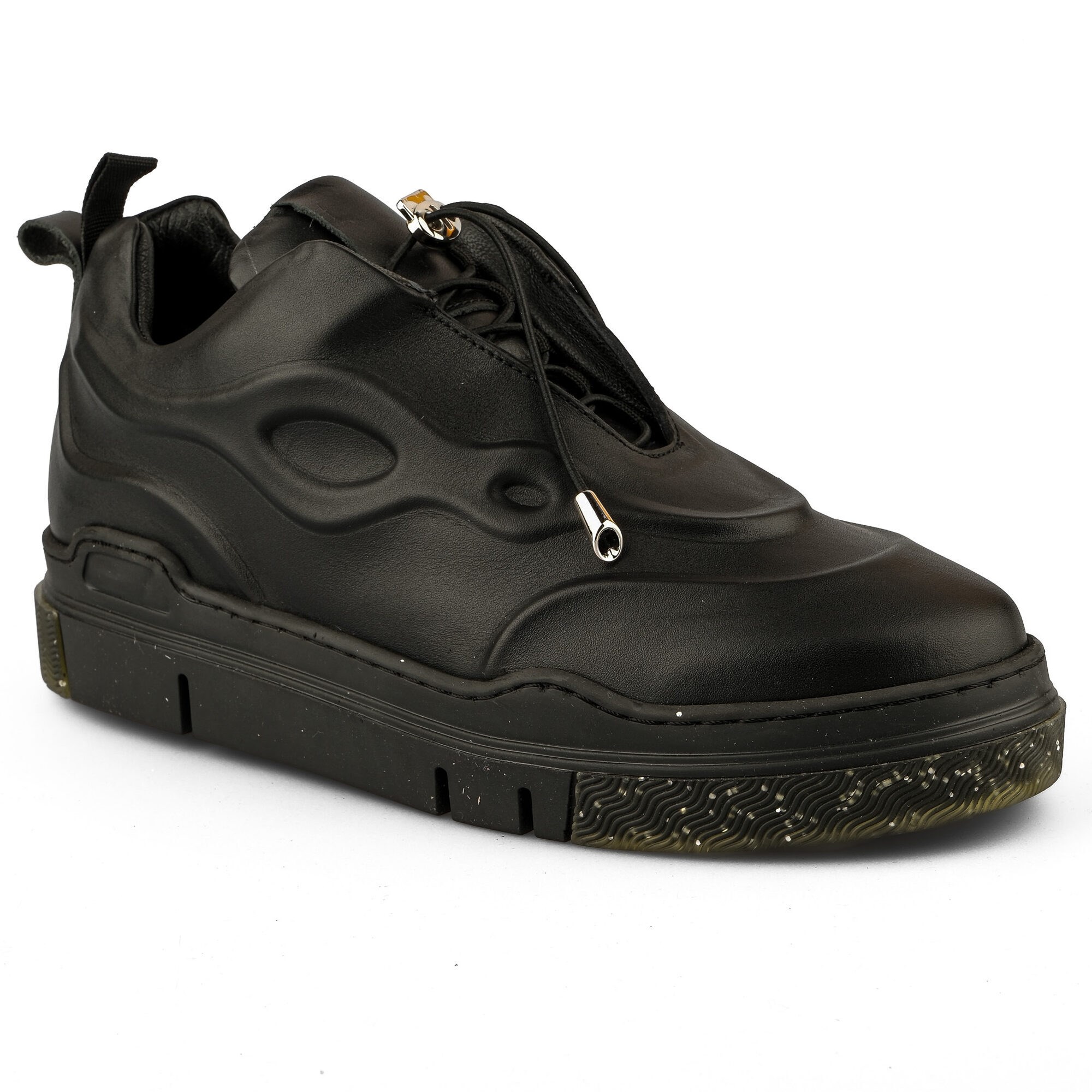 Ortoplus Deri Ortopedik Kadın Sneaker Ayakkabı ET3210 SİYAH - OrtoPlus