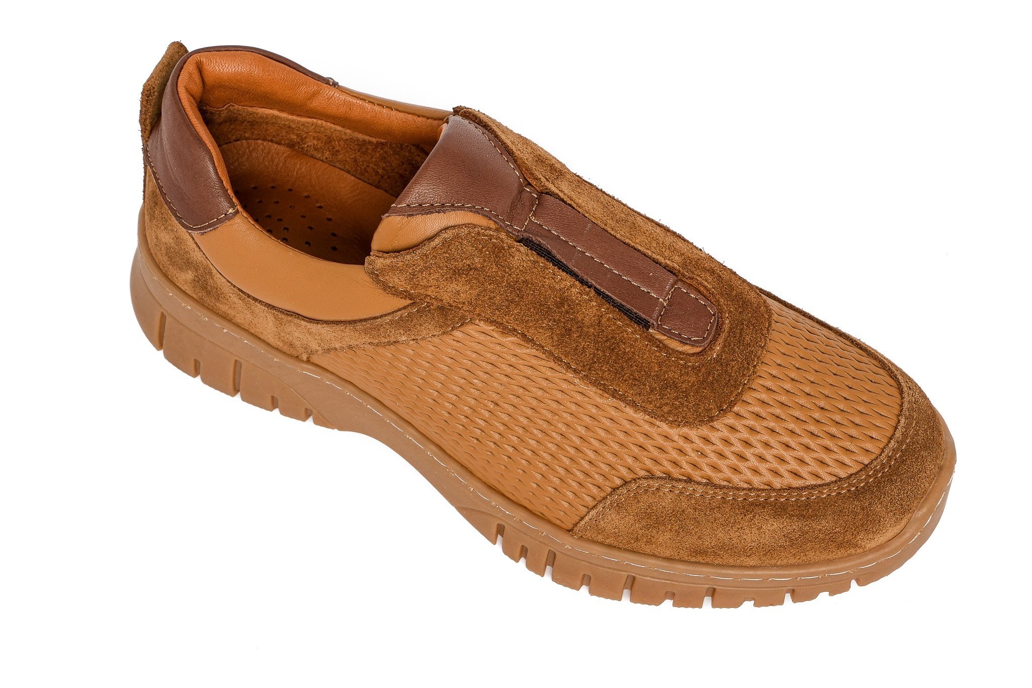 Ortoplus Deri Ortopedik Kadın Sneaker Ayakkabı ND26066 TABA - OrtoPlus