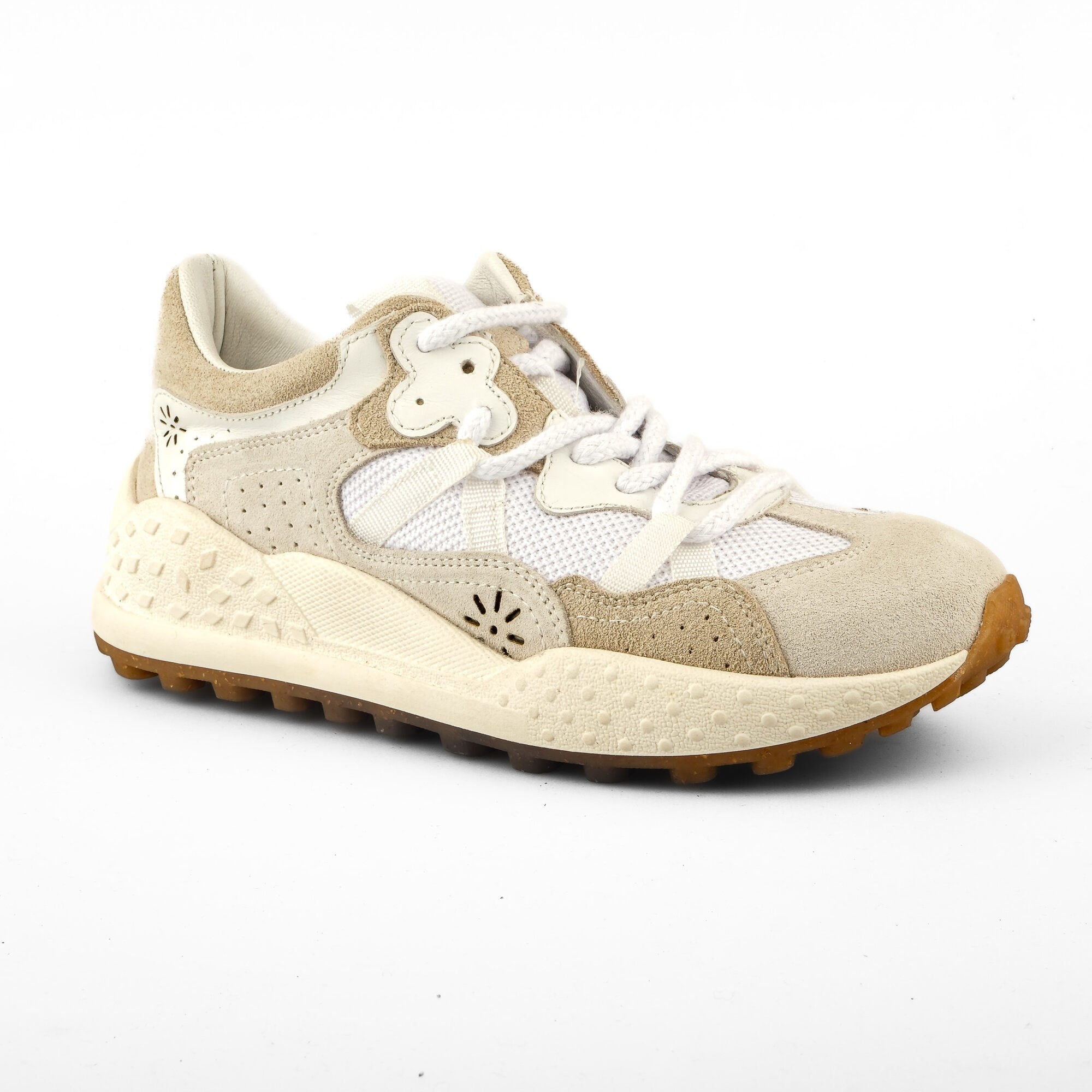 Ortoplus Deri Ortopedik Kadın Sneaker Ayakkabı ET3100 EKRU - OrtoPlus