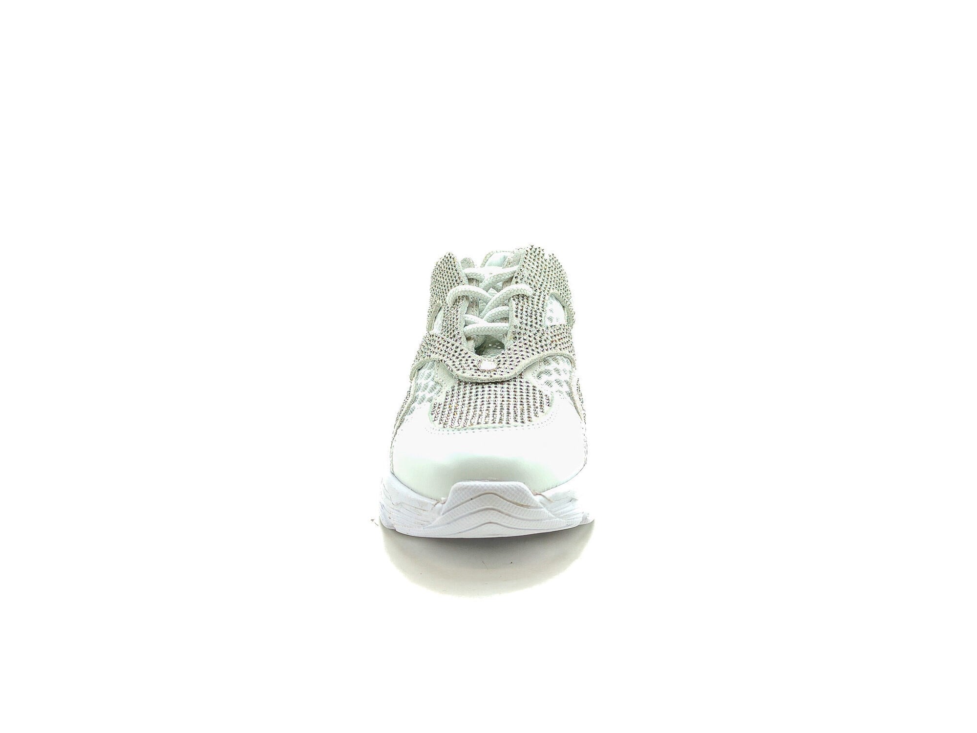 Ortoplus Deri Ortopedik Kadın Sneaker Ayakkabı Taşlı ET3242 GÜMÜŞ - OrtoPlus