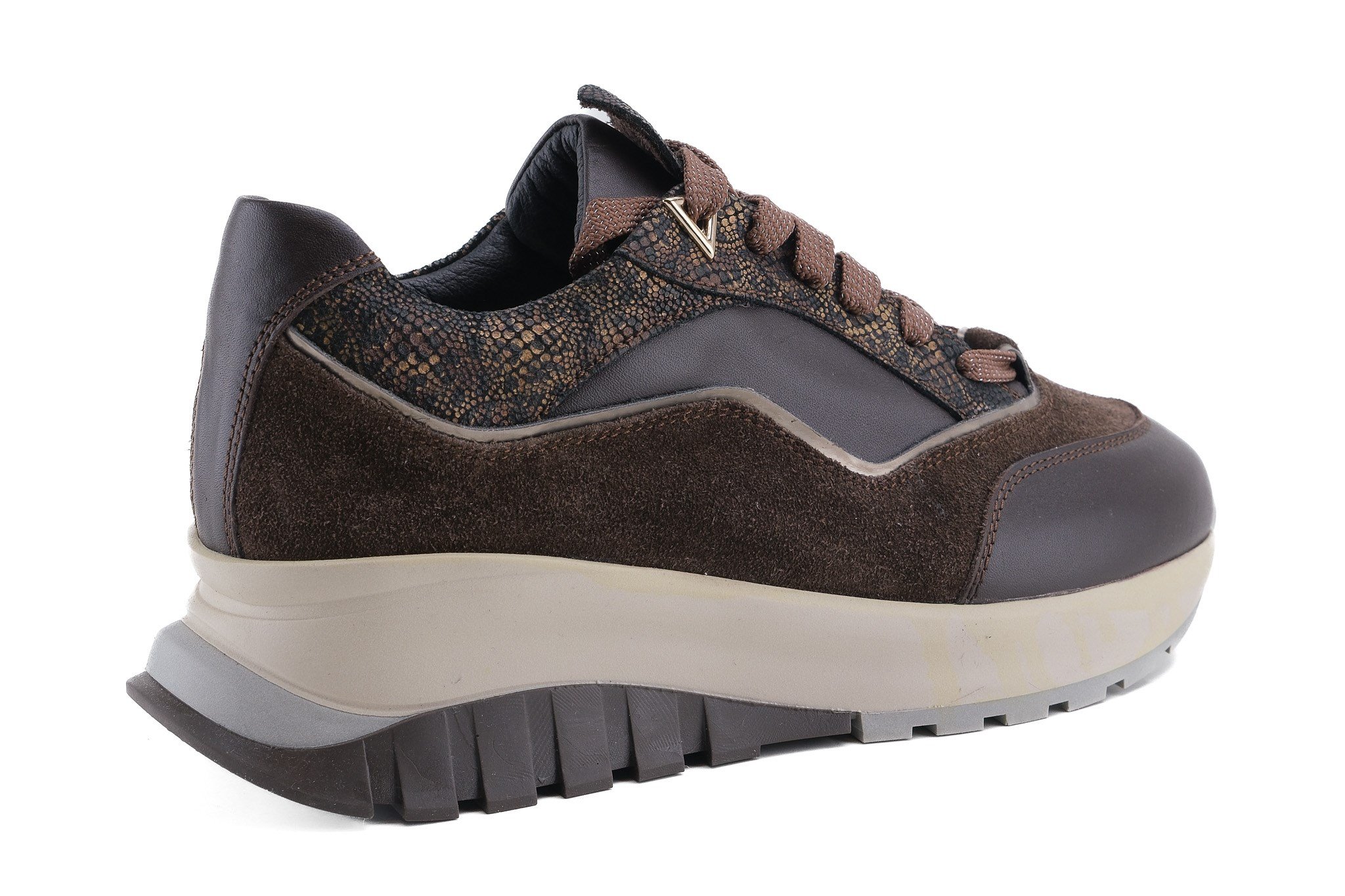 Ortoplus Deri Ortopedik Kadın Sneaker Ayakkabı ET3248 KAHVE - OrtoPlus