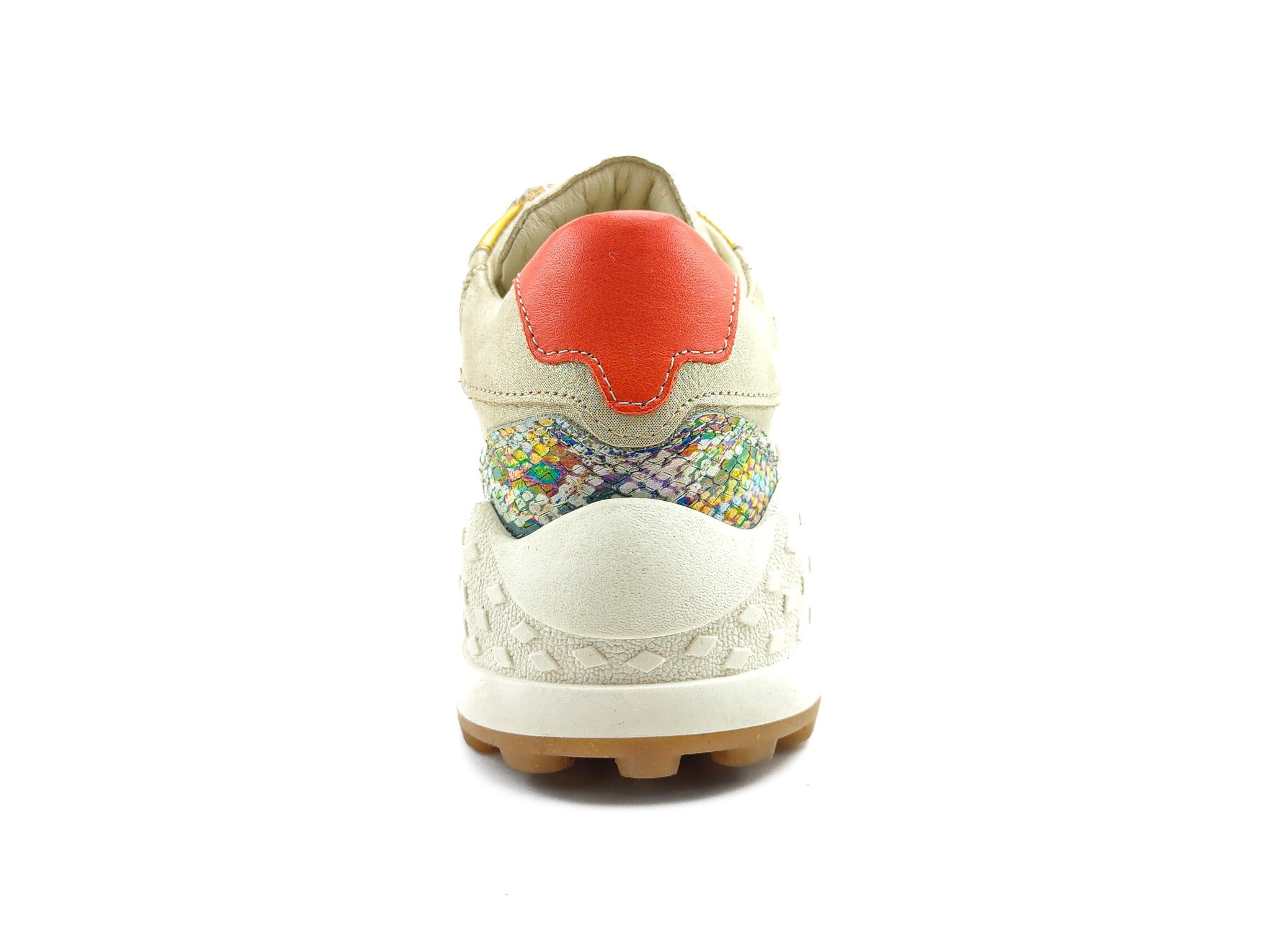Ortoplus Deri Ortopedik Kadın Sneaker Ayakkabı ET3050 EKRU PARLAK - OrtoPlus