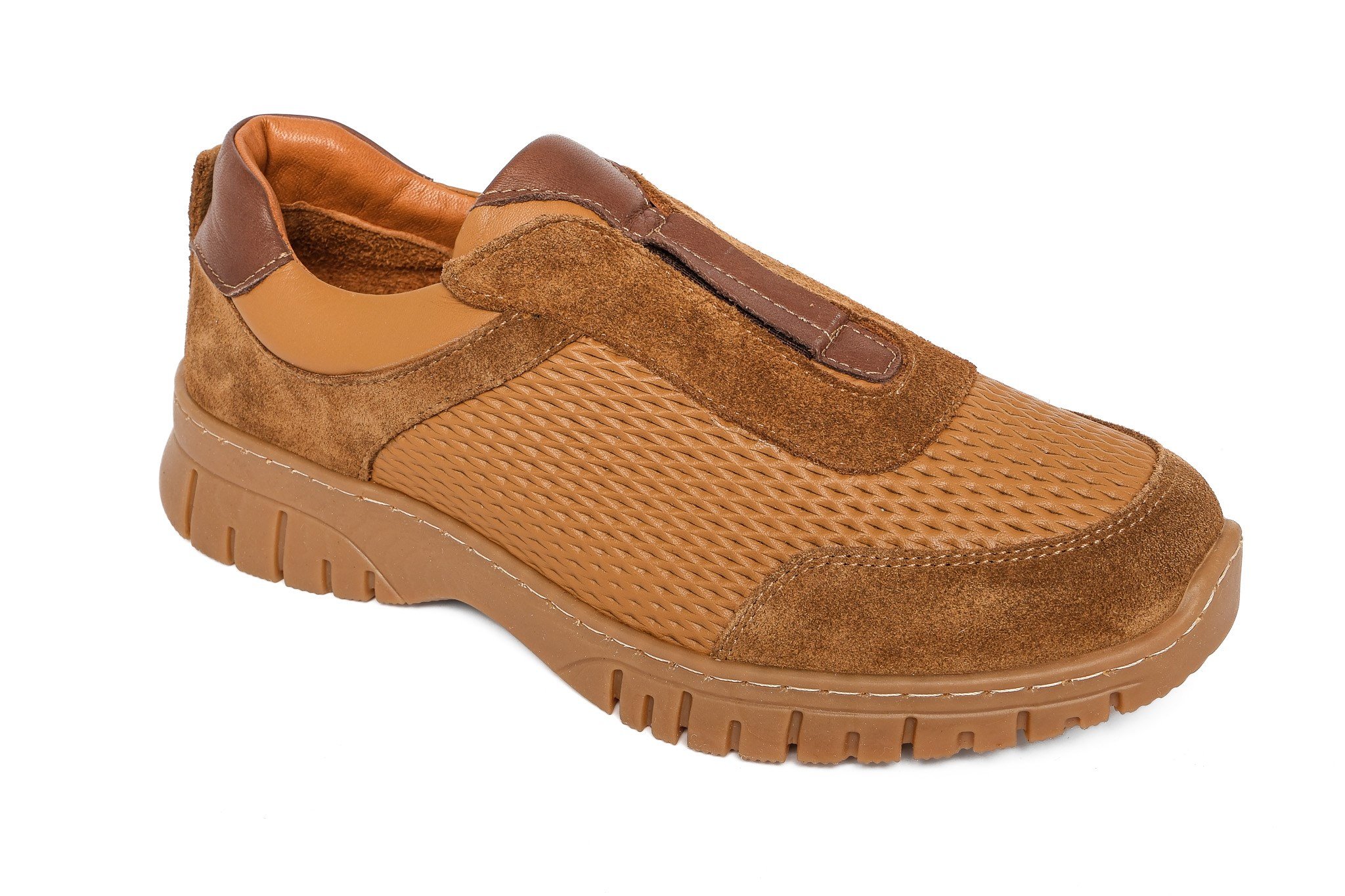 Ortoplus Deri Ortopedik Kadın Sneaker Ayakkabı ND26066 TABA - OrtoPlus