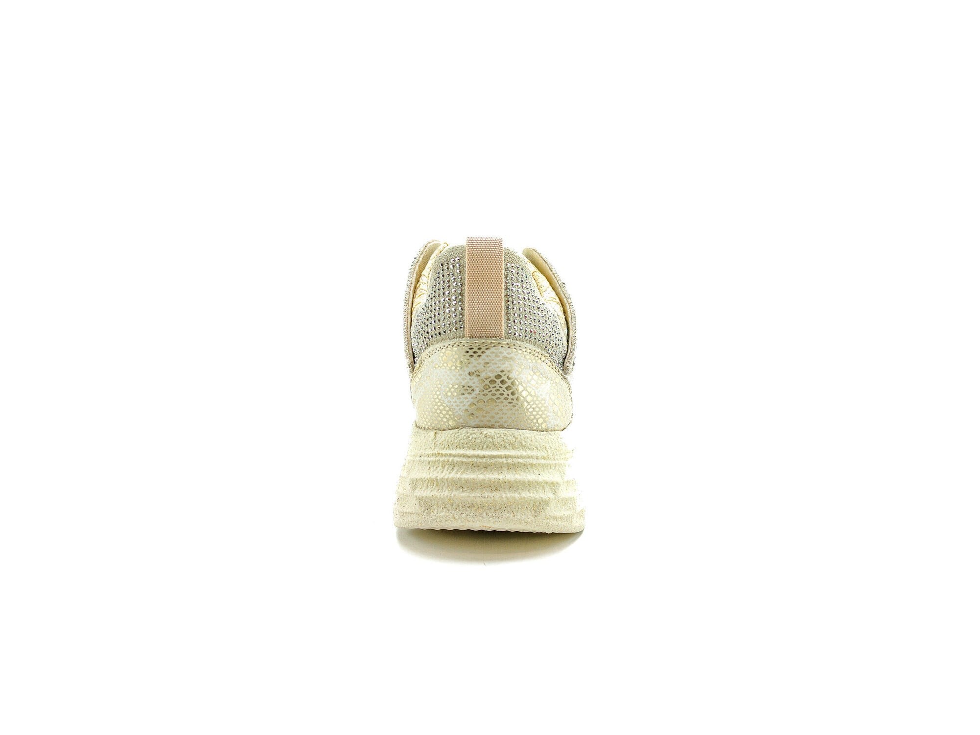 Ortoplus Deri Ortopedik Kadın Sneaker Ayakkabı Taşlı ET3242 ALTIN SİMLİ - OrtoPlus