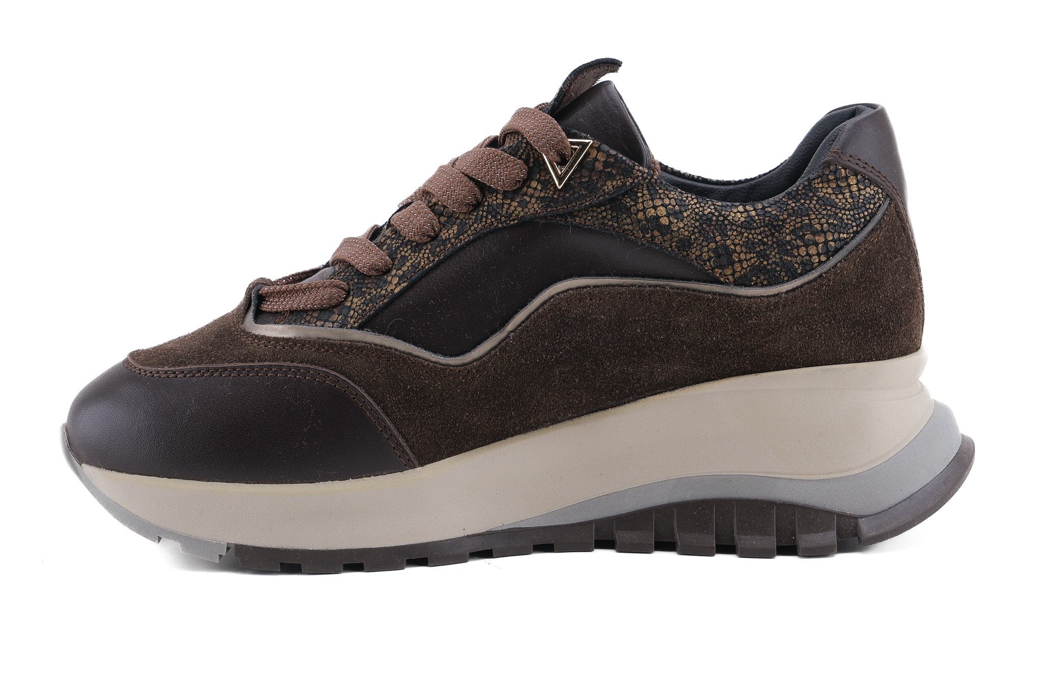 Ortoplus Deri Ortopedik Kadın Sneaker Ayakkabı ET3248 KAHVE - OrtoPlus