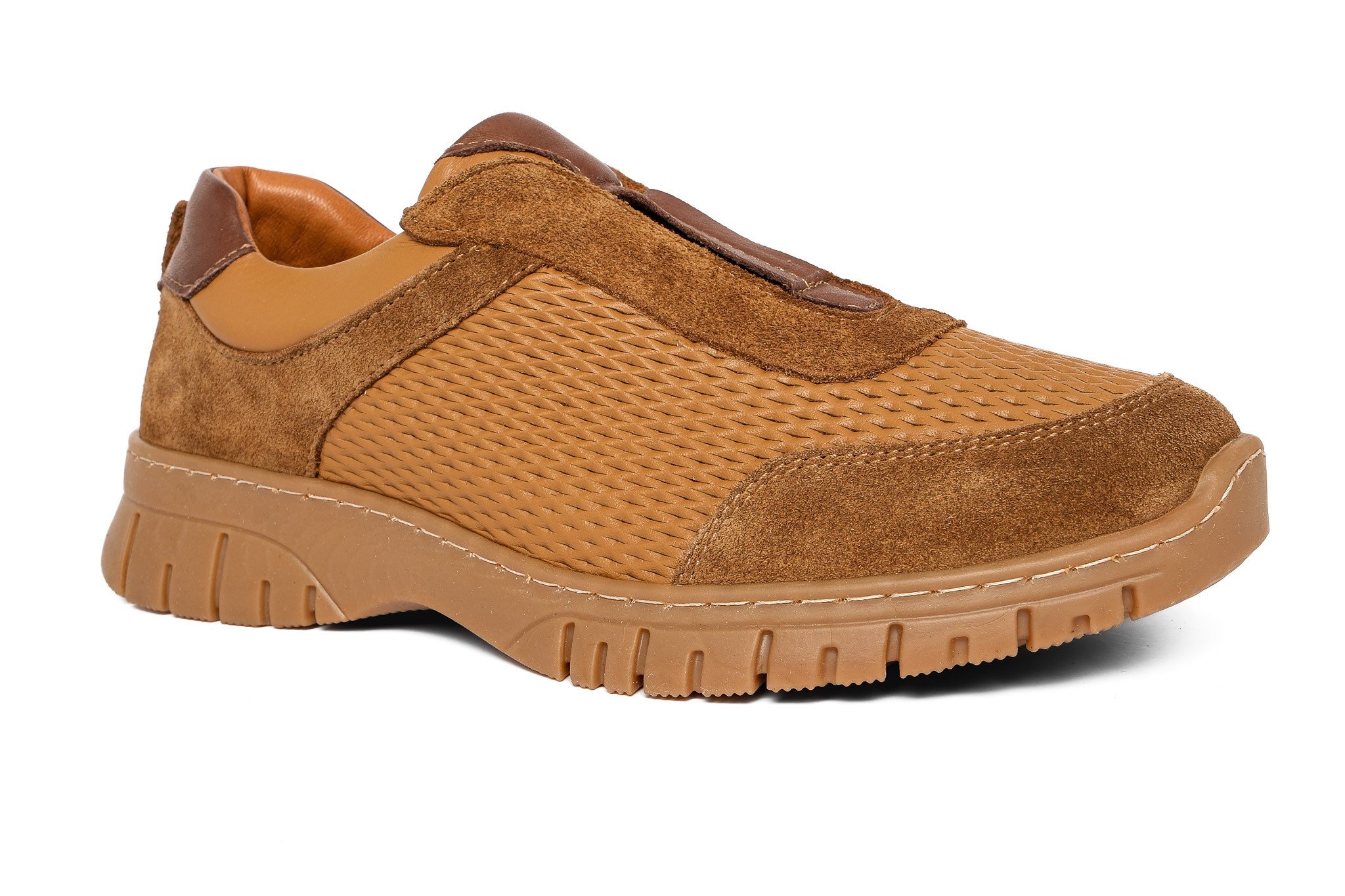 Ortoplus Deri Ortopedik Kadın Sneaker Ayakkabı ND26066 TABA - OrtoPlus