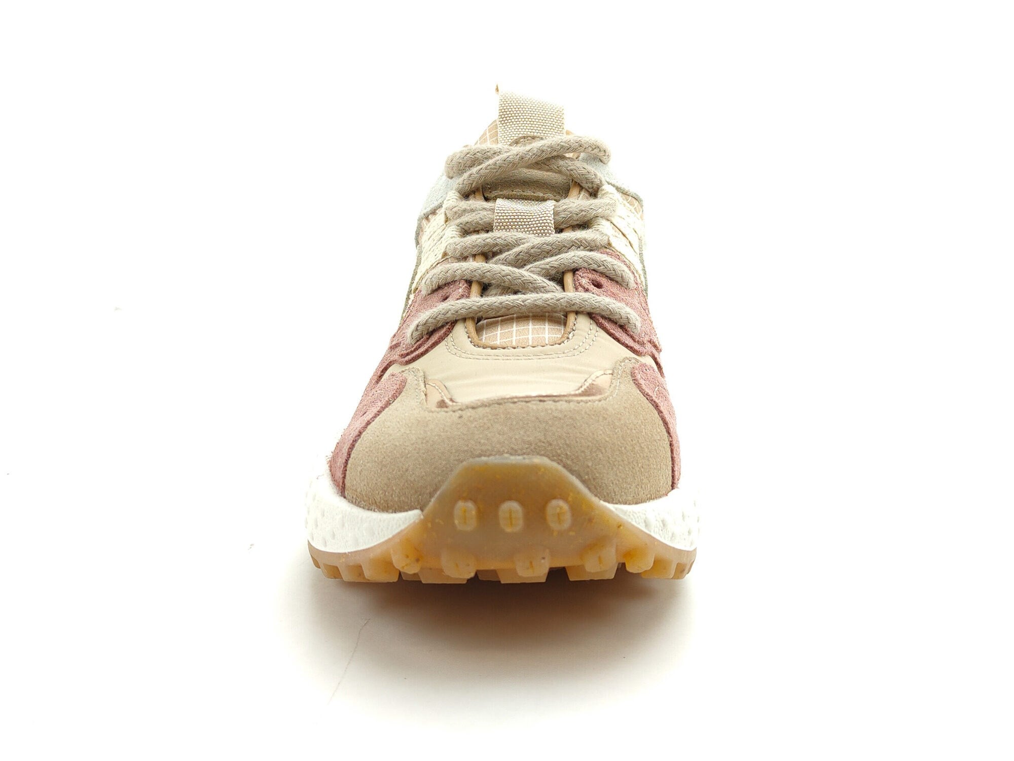 Ortoplus Deri Ortopedik Kadın Sneaker Ayakkabı ET3033 KREM KARIŞIK - OrtoPlus