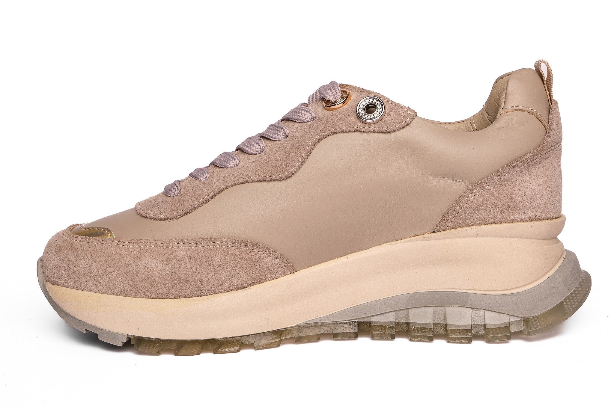 Ortoplus Deri Ortopedik Kadın Sneaker Ayakkabı ET3212 GRİ - OrtoPlus