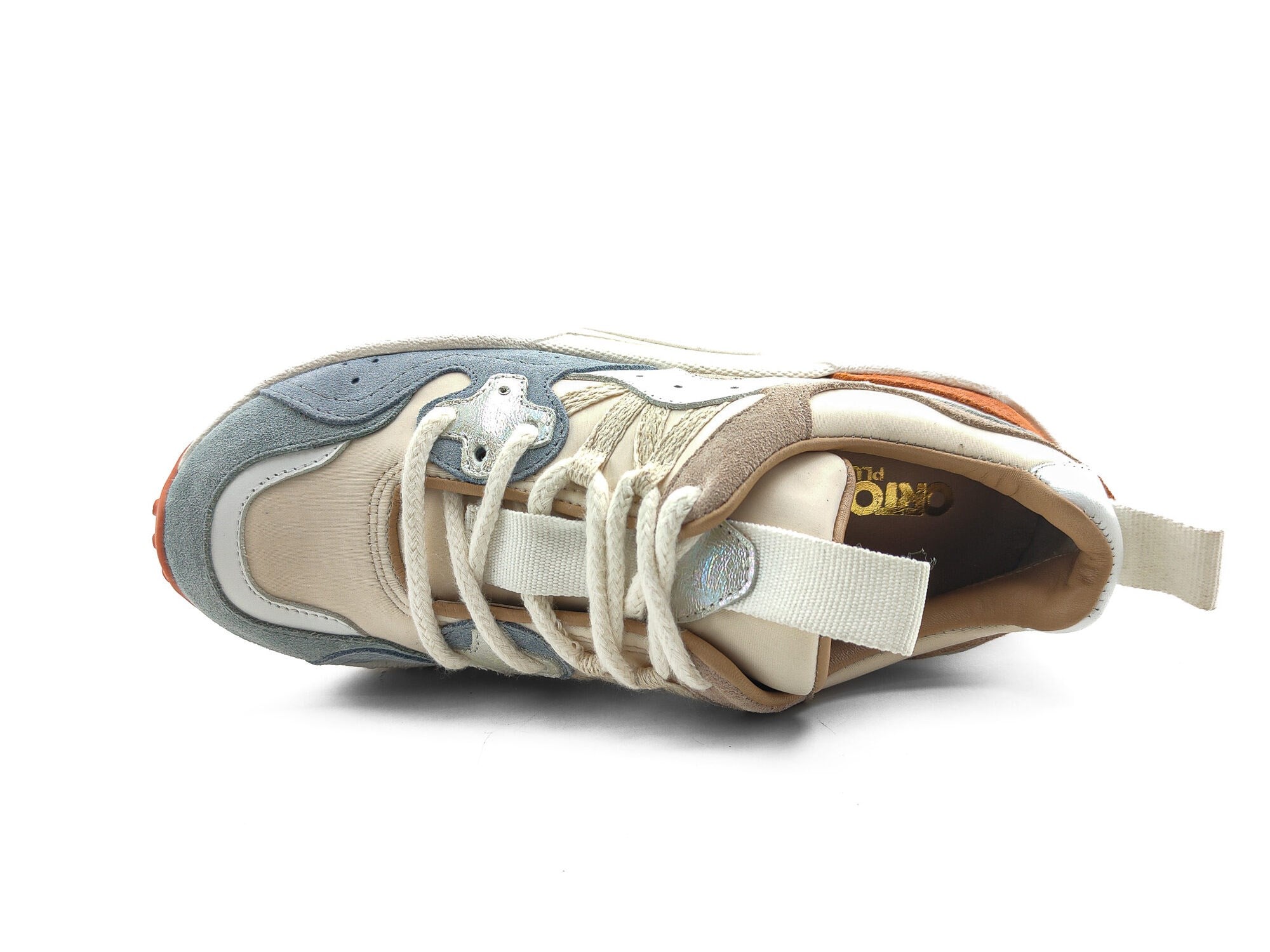 Ortoplus Deri Ortopedik Kadın Sneaker Ayakkabı ET3033 BUZ MAVİ - OrtoPlus
